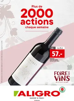 Aligro aktionen Foire aux vins Genève ab 21.09.2026 gültig
