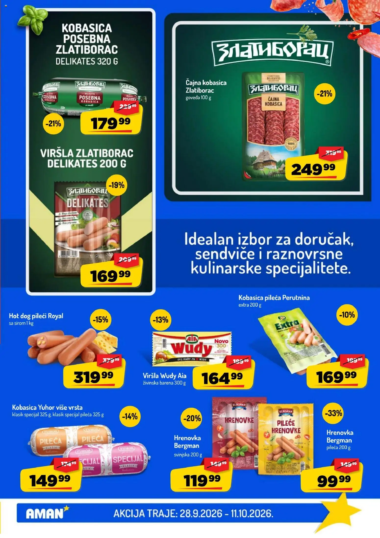 Aman katalog - važi od 28.09.2026 | Strana: 5 | Proizvode: Hot dog, Kobasica