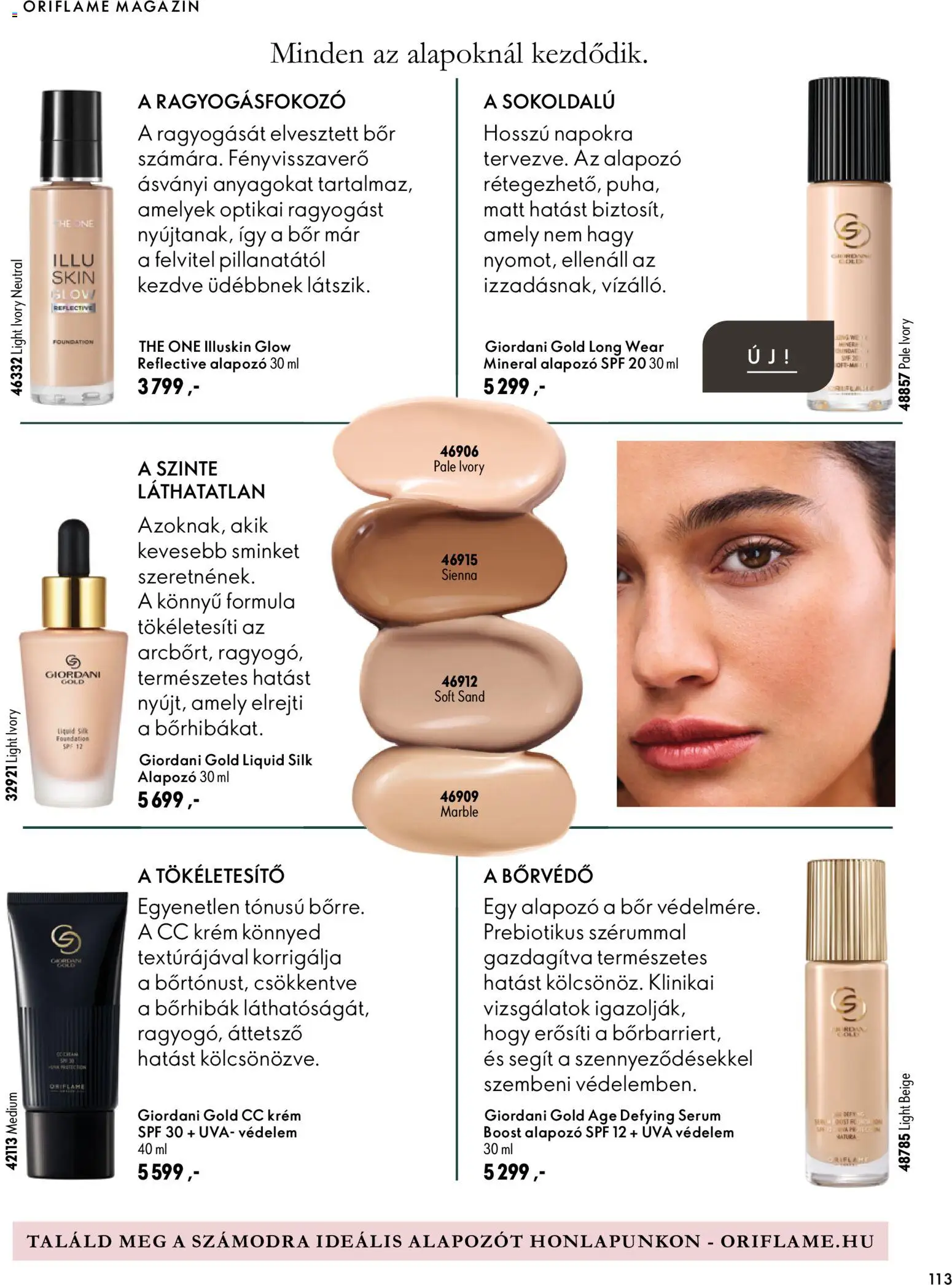 Oriflame akciós ujság - amely érvényes a következő dátumtól: 2026.09.30. | Oldal: 113 | Termékek: Krém, Magazin, Alapozó, CC krém