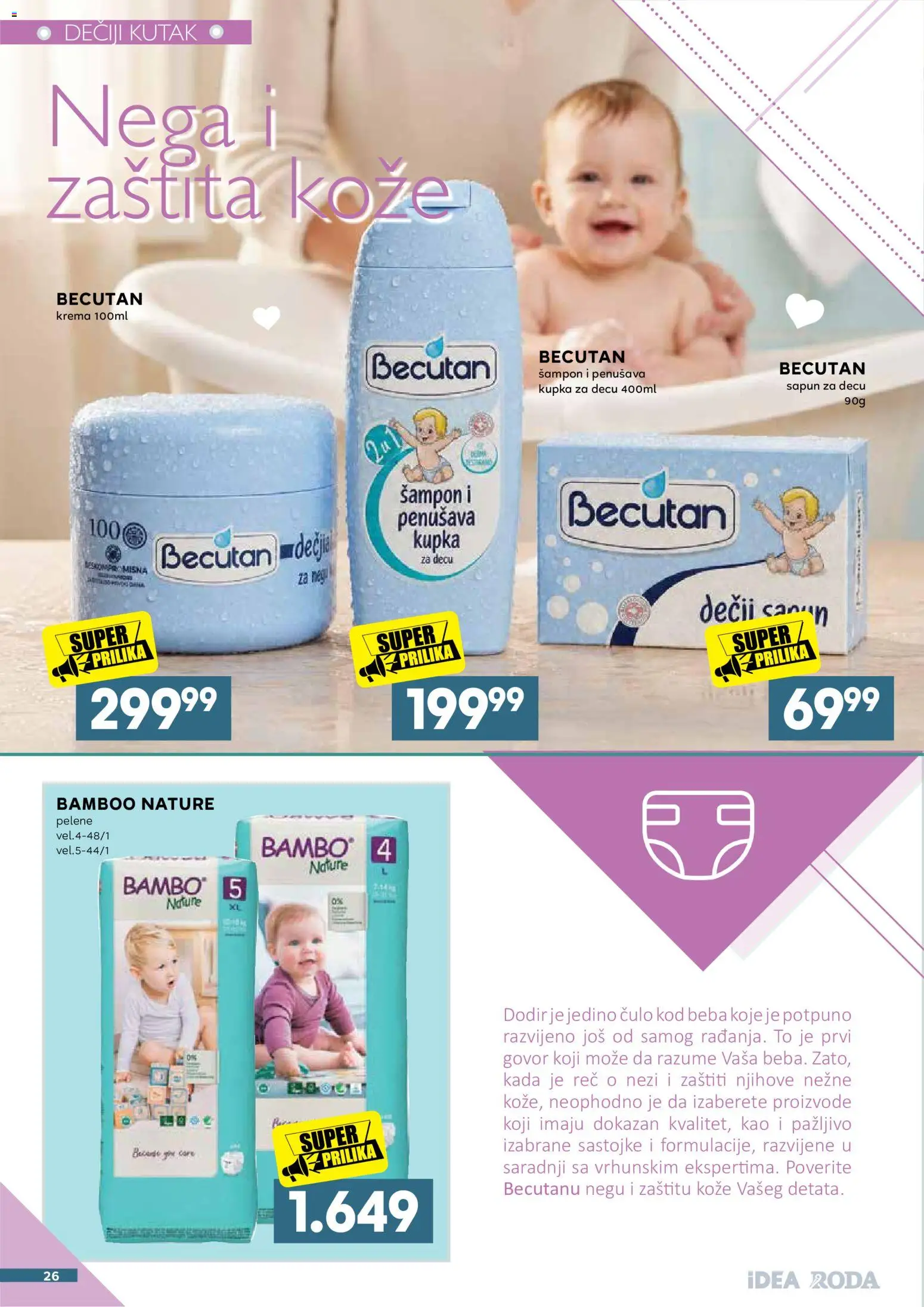 Idea katalog - važi od 31.08.2026 | Strana: 26 | Proizvode: Šampon, Krema, Sapun, Pelene