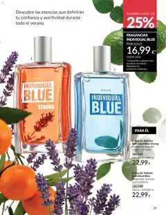 Vista previa Eau de Toilette Individual Blue Strong, mandarina, lavanda, madera de cedro válido desde el 01/06/2026 | Página: 29 | Productos: Eau de toilette
