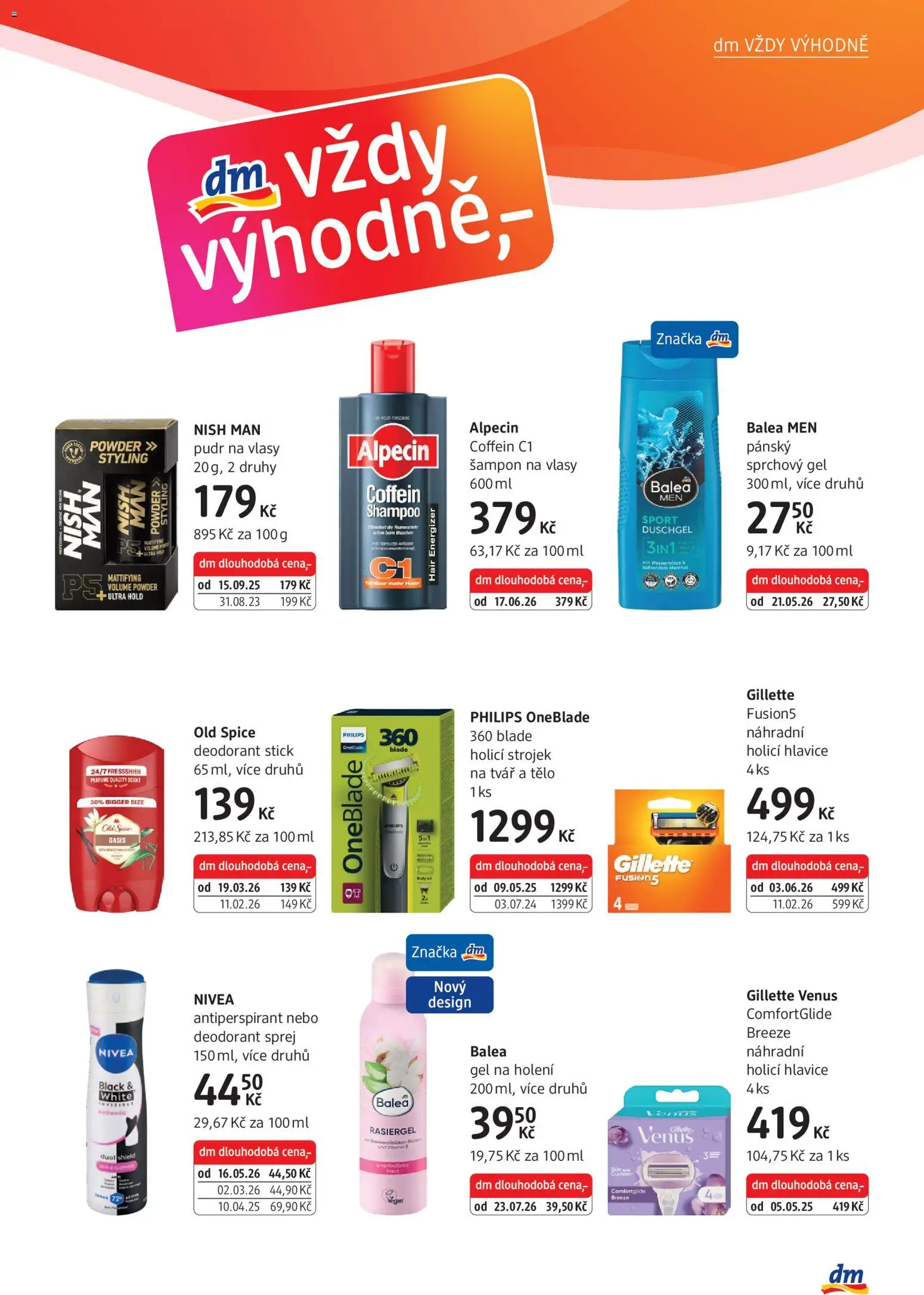 dm drogerie leták od 03.09.2026 | Strana: 13 | Produkty: Sprchový gel, Deodorant, Pudr, Šampon