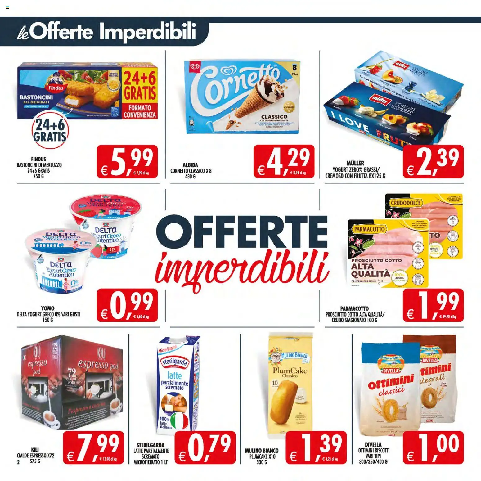 Volantino Decò del 30/06/2026 | Pagina: 2 | Prodotti: Cornetto, Merluzzo, Biscotti, Plumcake