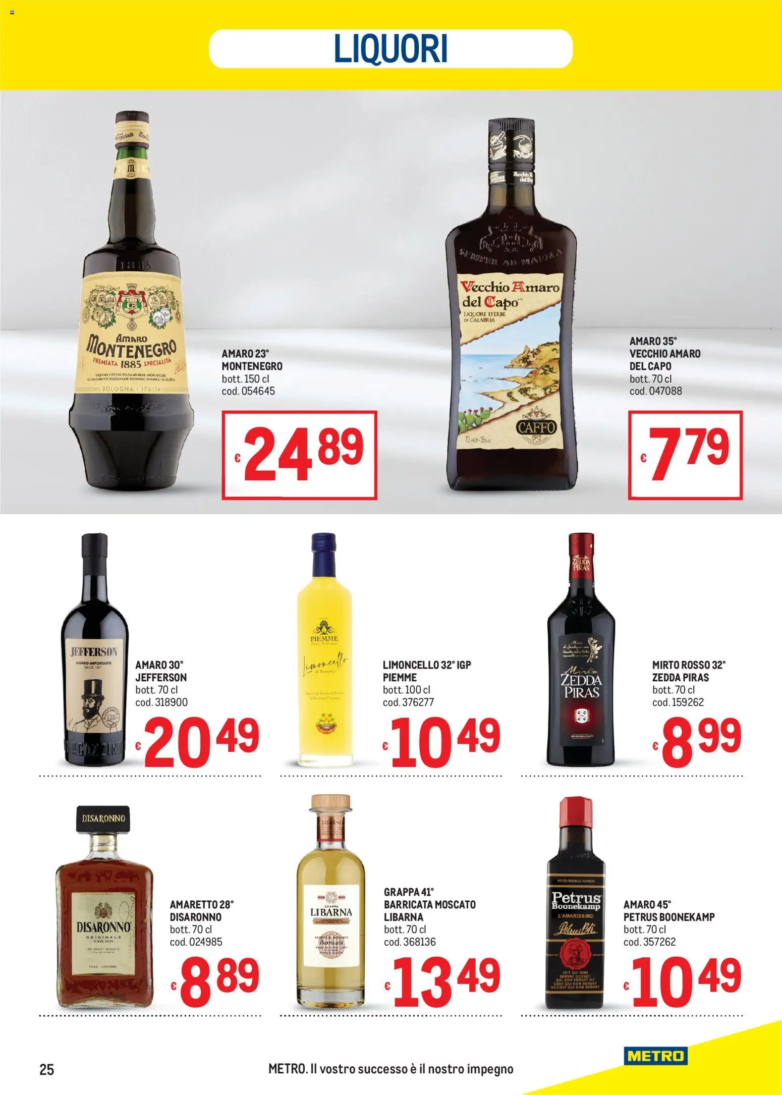 Volantino Metro del 11.06.2026 | Pagina: 25 | Prodotti: Limone, Limoncello, Liquore, Grappa