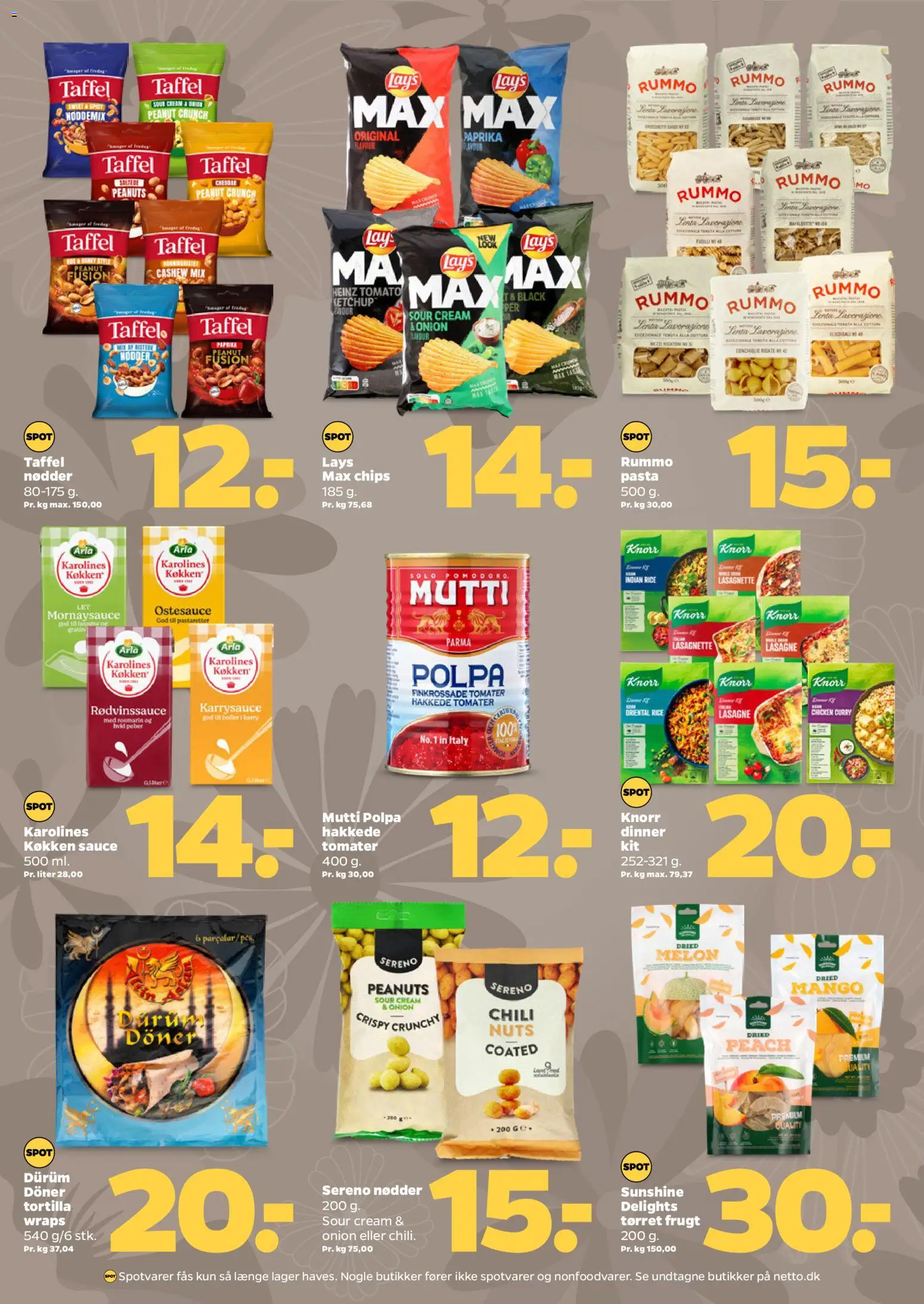 Netto tilbudsavis – gyldig fra 13.06.2026 | Side: 23 | Produkter: Tomater, Chips, Nødder, Tørret frugt