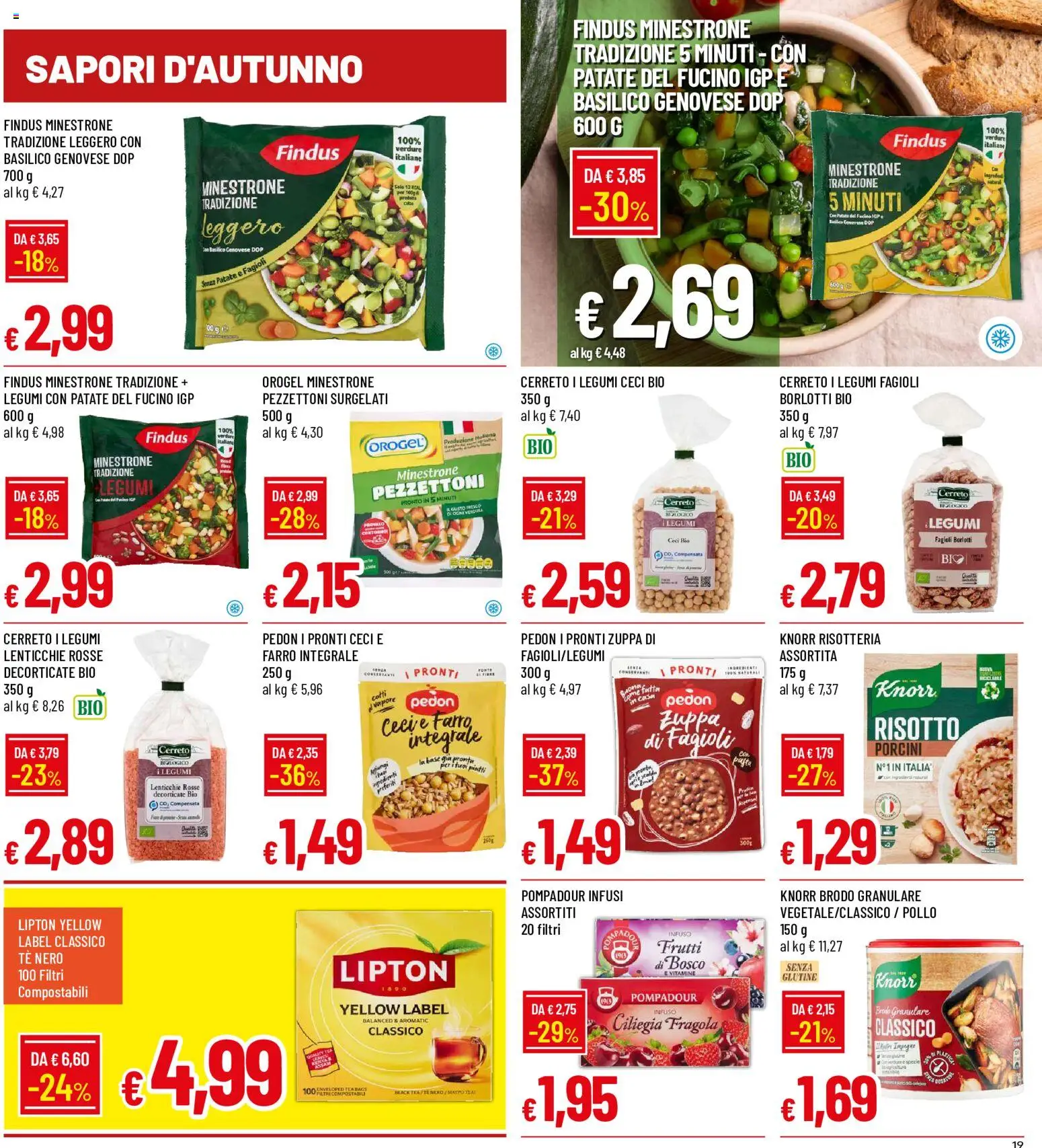 Volantino Famila del 29/10/2026 | Pagina: 19 | Prodotti: Minestrone, Legumi, Fagioli, Lenticchie