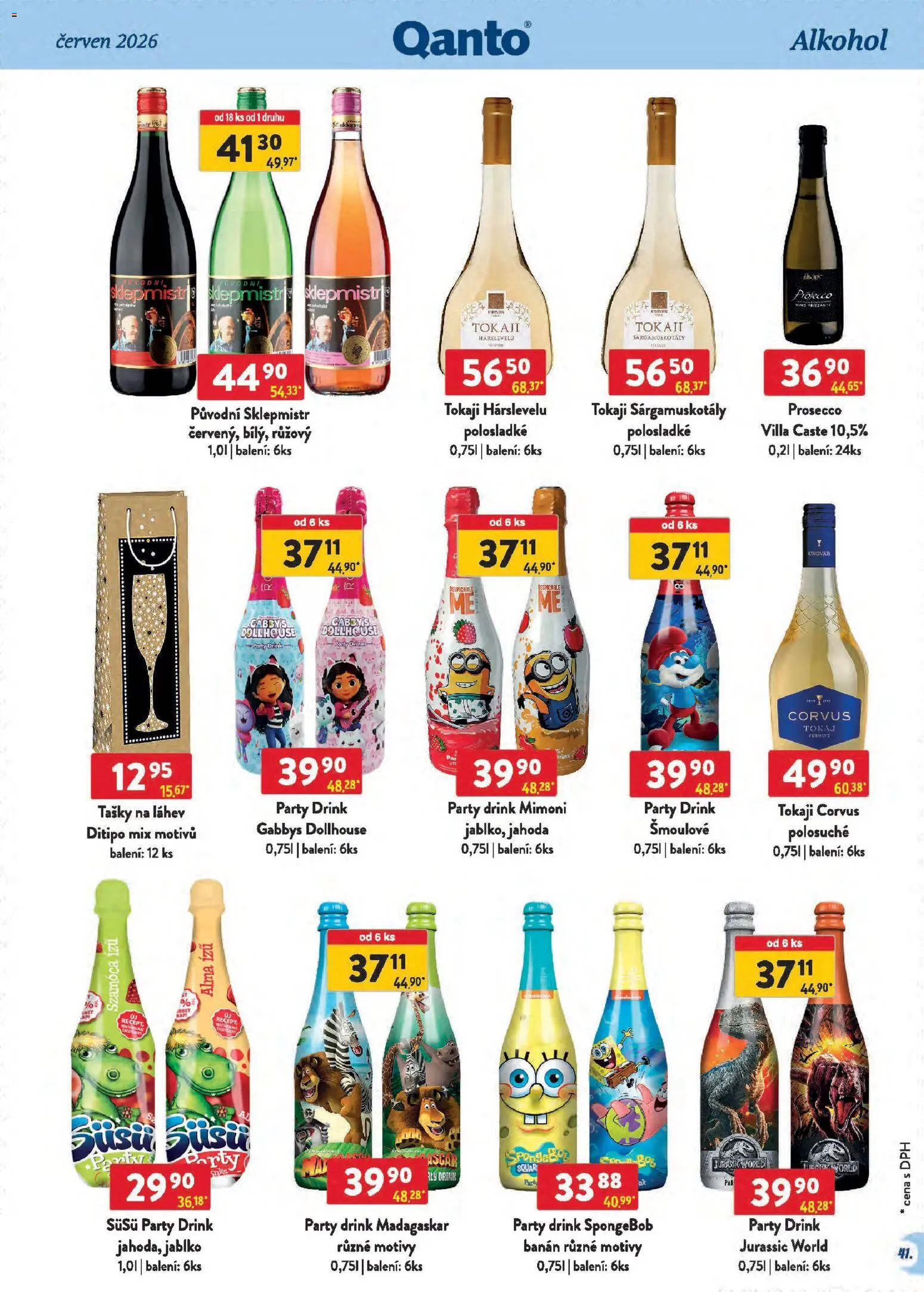 Astur & Qanto leták - Velkoobchod 06/2026 od 01.06.2026 | Strana: 41 | Produkty: Prosecco, Banán, Prosecco vino frizzante, Láhev