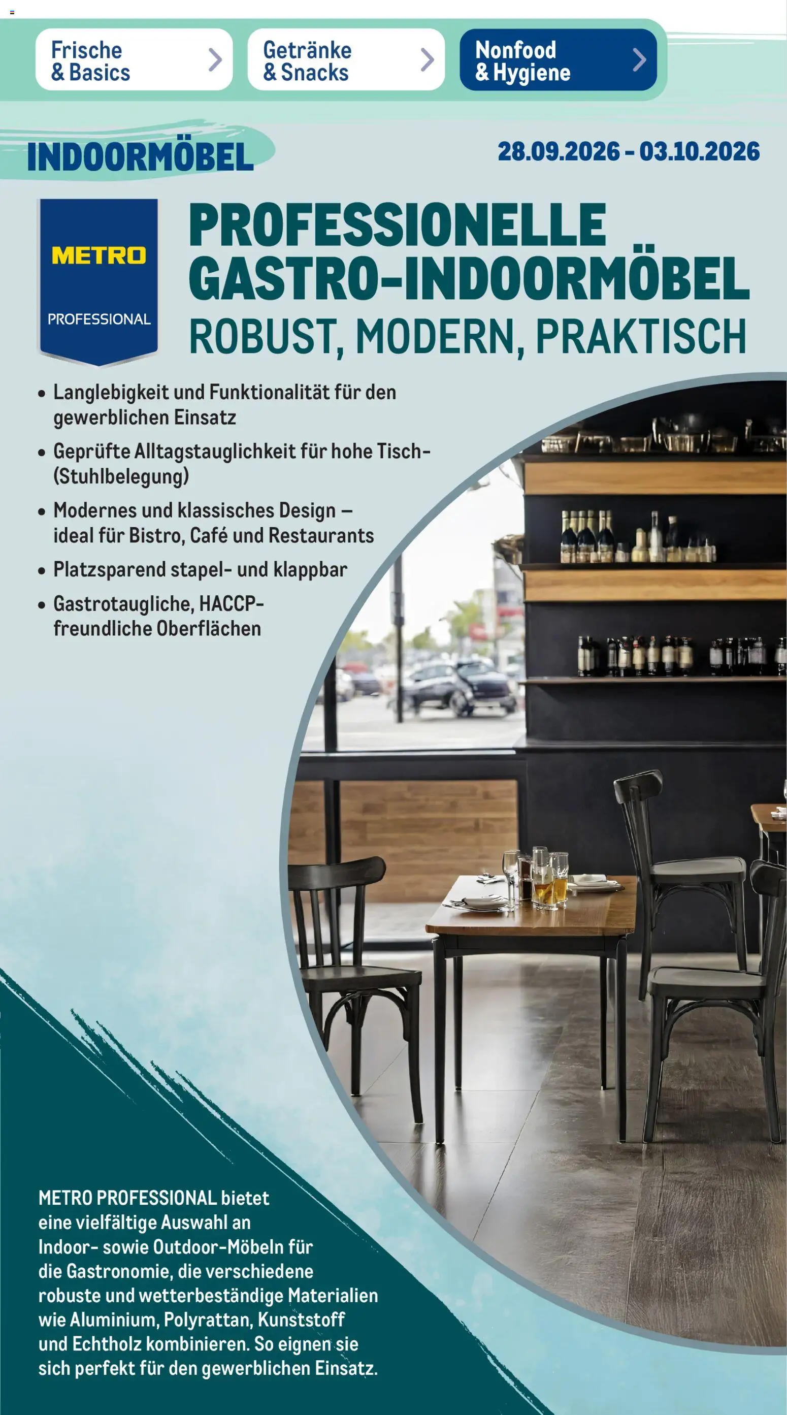 Metro Prospekt – gültig ab 28.09.2026 | Seite: 43 | Produkte: Tisch