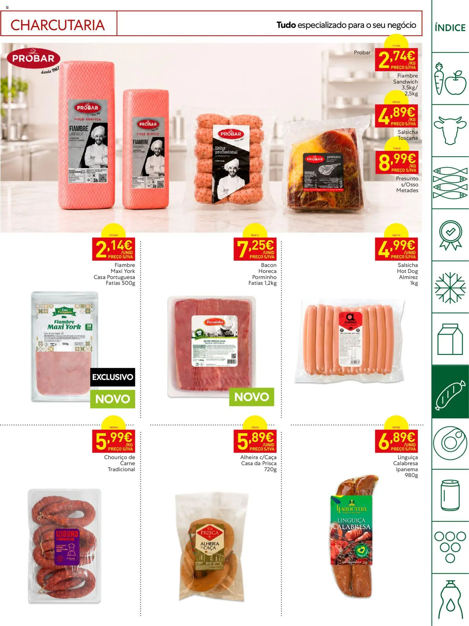 Recheio Horeca │ válido de 11/08/2026 | Página: 13 | Produtos: Fiambre, Bacon, Linguiça, Presunto