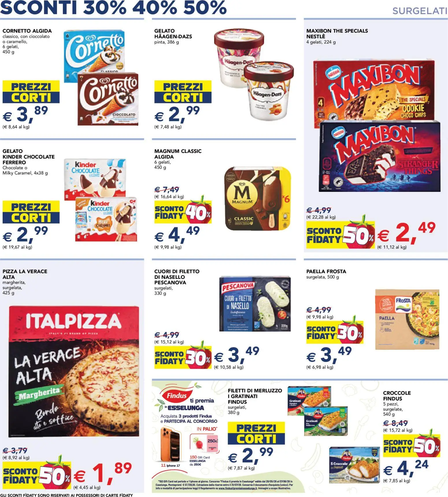 Volantino Esselunga S del 28.05.2026 | Pagina: 4 | Prodotti: Iphone, Pizza, Merluzzo, Nasello
