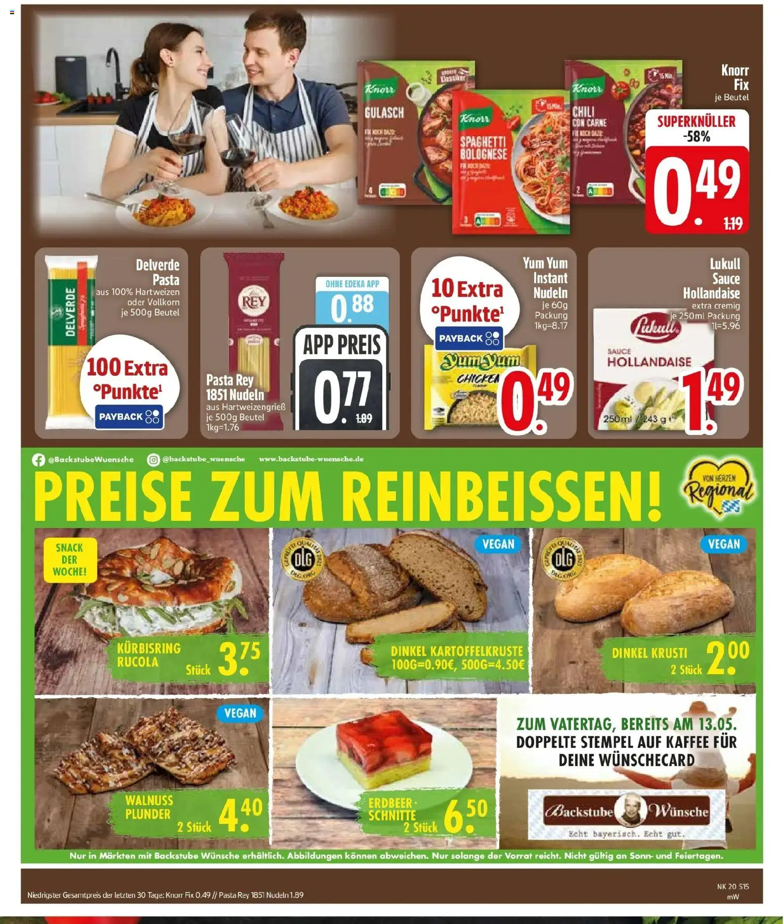 Edeka prospekt Mainburg	 – gültig ab 10.05.2026 | Seite: 17 | Produkte: Knorr fix, Kaffee, Rucola, Gulasch