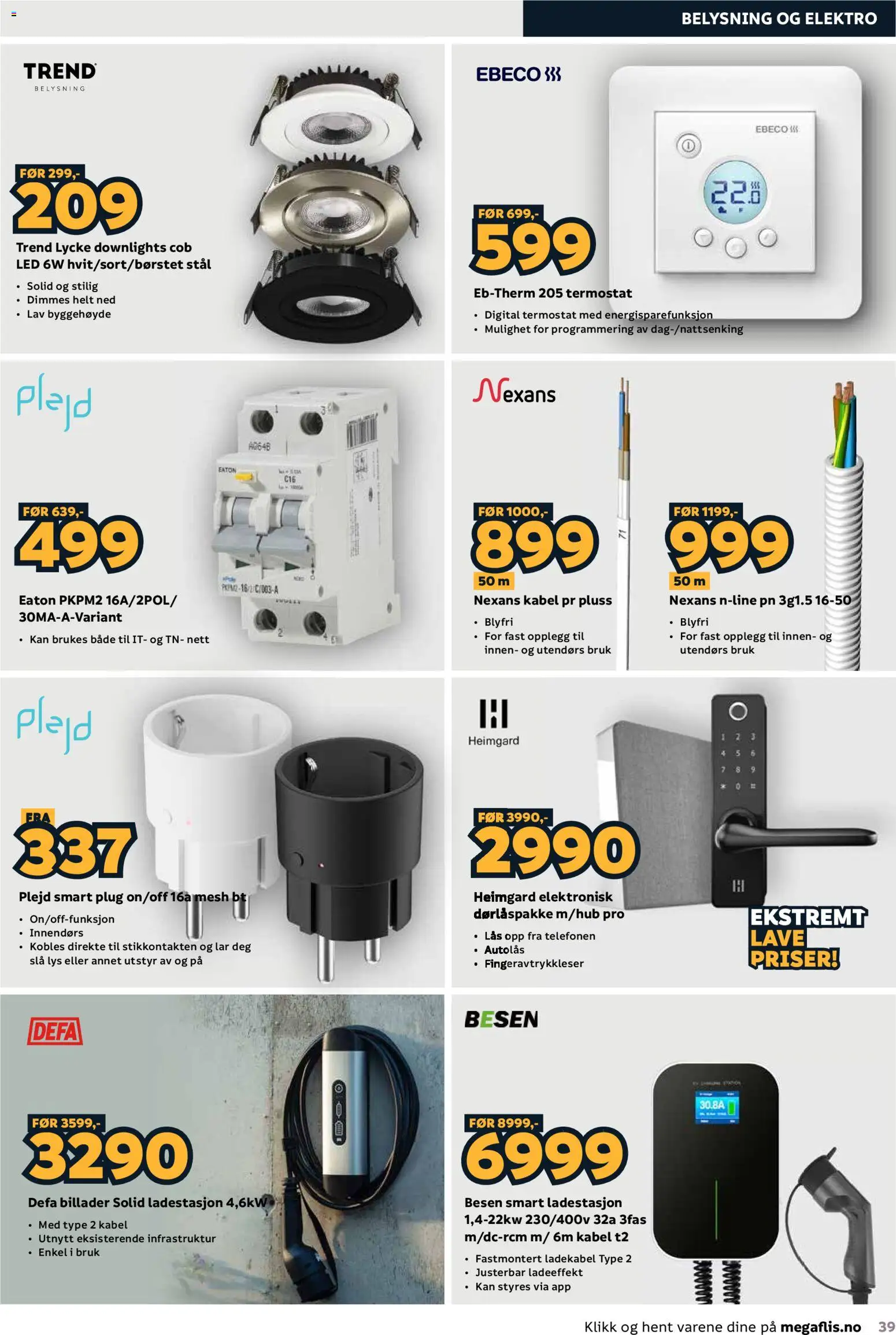 {H1} | Side: 39 | Produkter: Ladestasjon, Billader, Mesh, Kabel