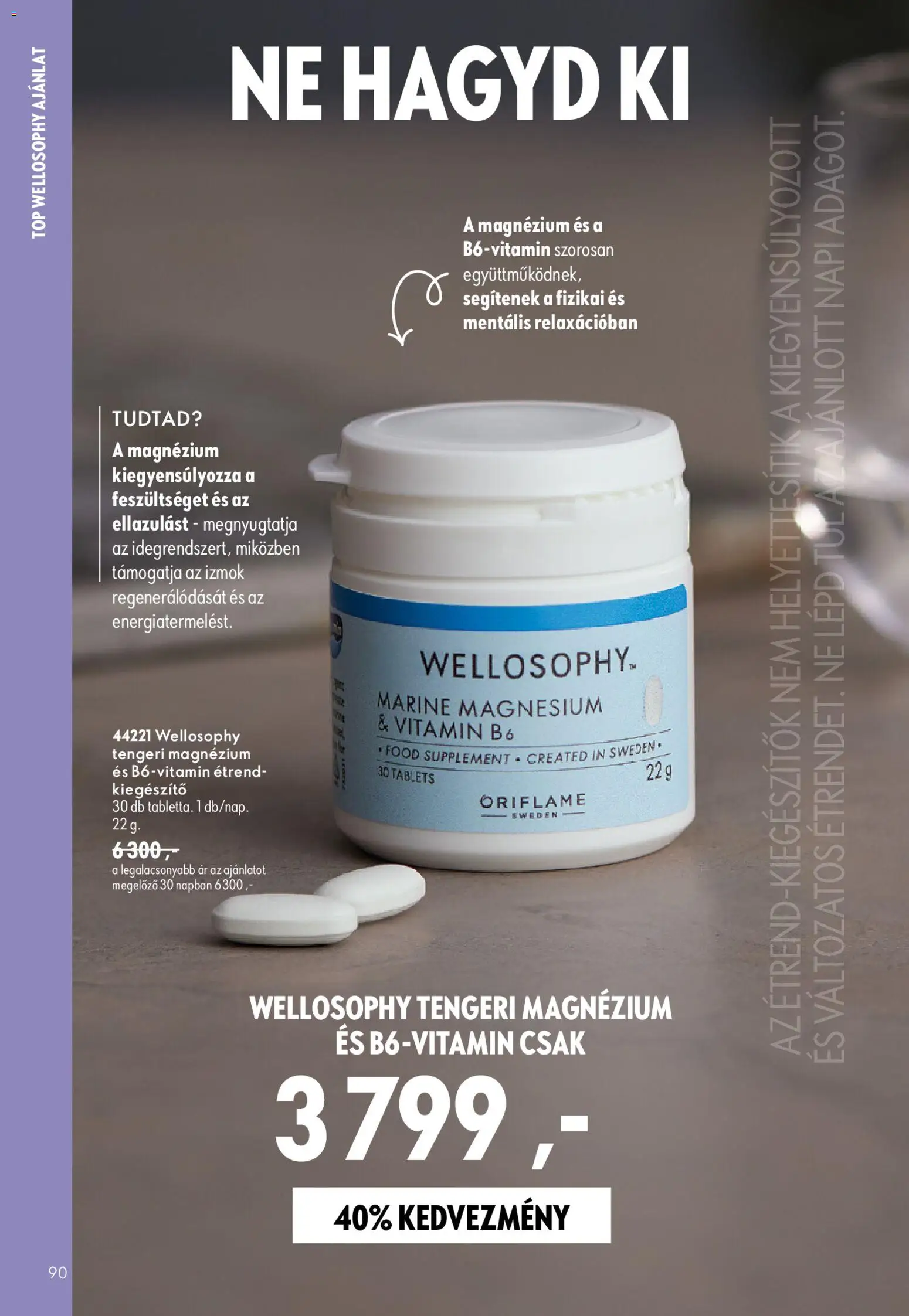 Oriflame akciós ujság - amely érvényes a következő dátumtól: 2026.09.09. | Oldal: 90 | Termékek: Magnézium, Vitamin