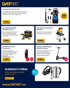 Náhled letáku Datart leták od 18.09.2026 | Strana: 10 | Produkty: Drtič, Vysokotlaký čistič, Baterie, Vrtačka