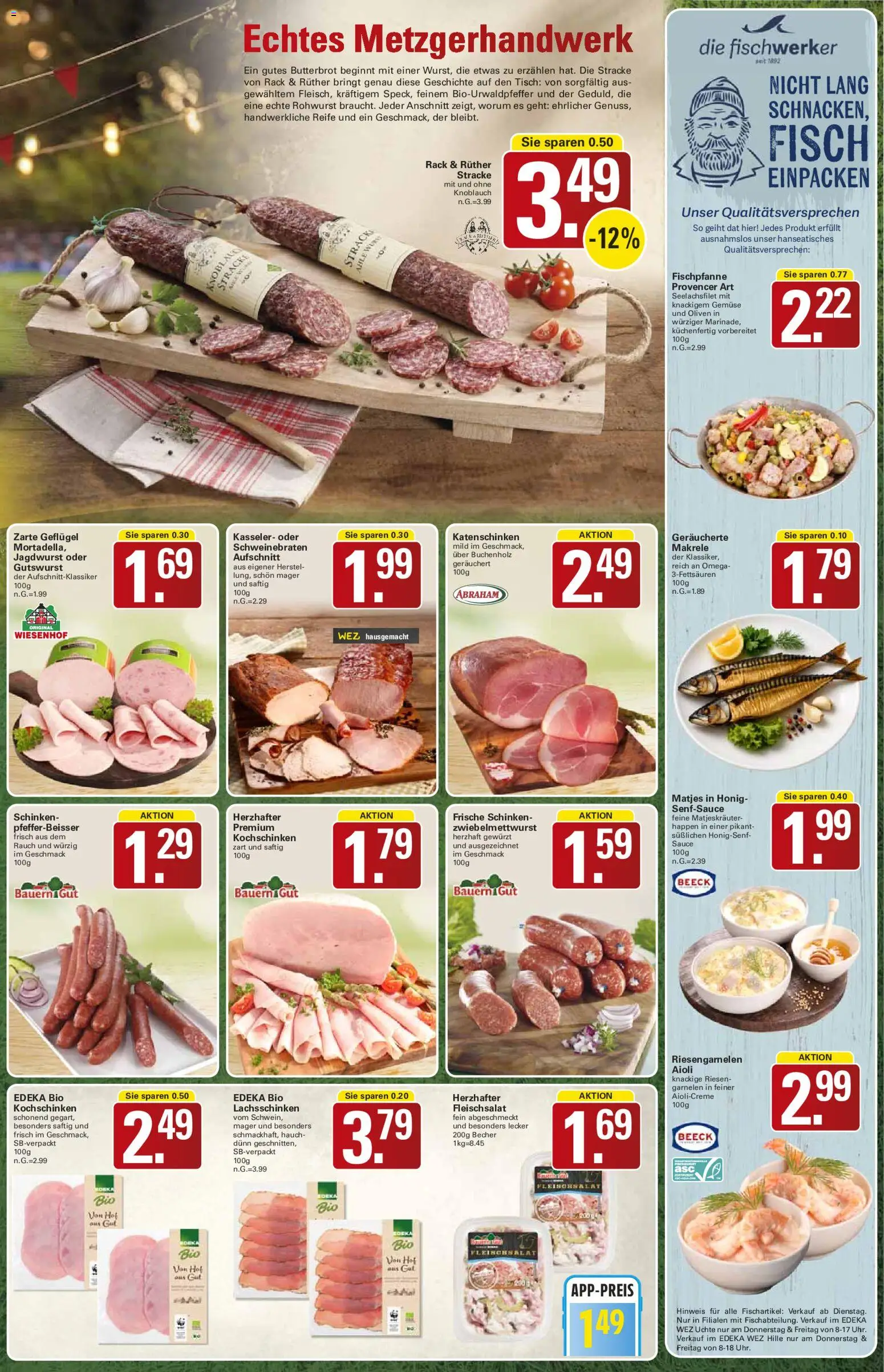WEZ Prospekt – gültig ab 29.06.2026 | Seite: 5 | Produkte: Tisch, Garnelen, Gemüse, Schinken
