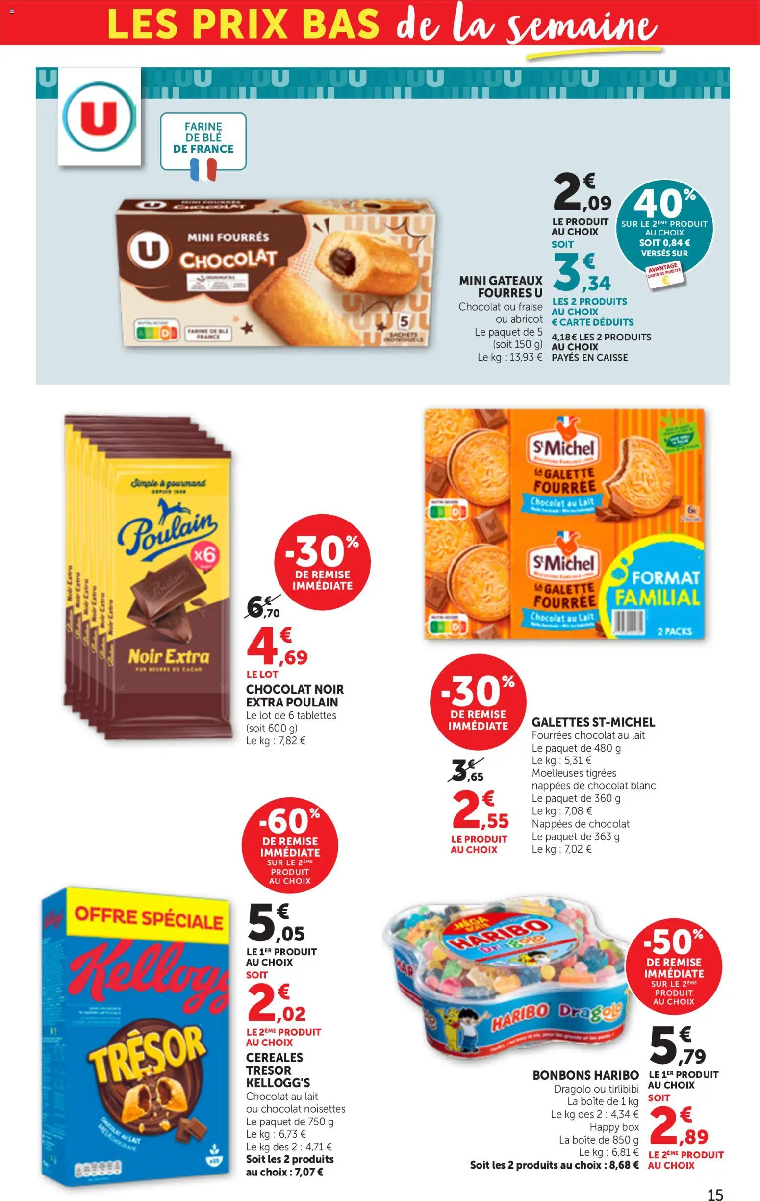 {H1} | Page: 15 | Produits: Farine de ble, Bonbons Haribo, Noisettes, Trésor