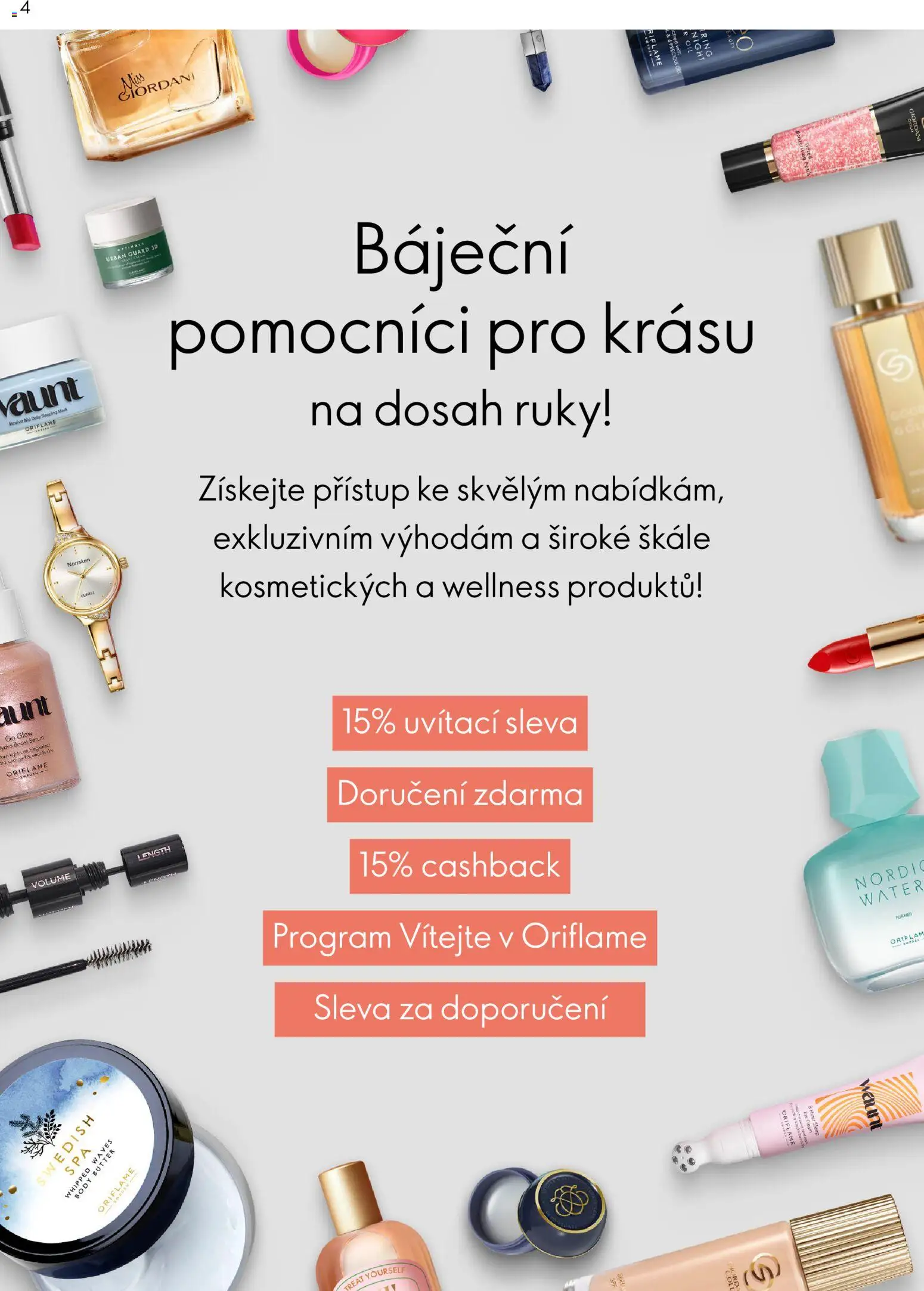 Oriflame katalog Plán odměn pro zákazníky od 21.07.2026 | Strana: 4 | Produkty: Body