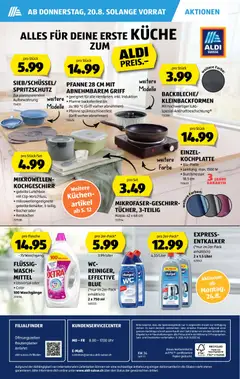 Aldi aktionen ab 20.08.2026 gültig | Seite: 36 | Produkte: Uhr, Kochplatte
