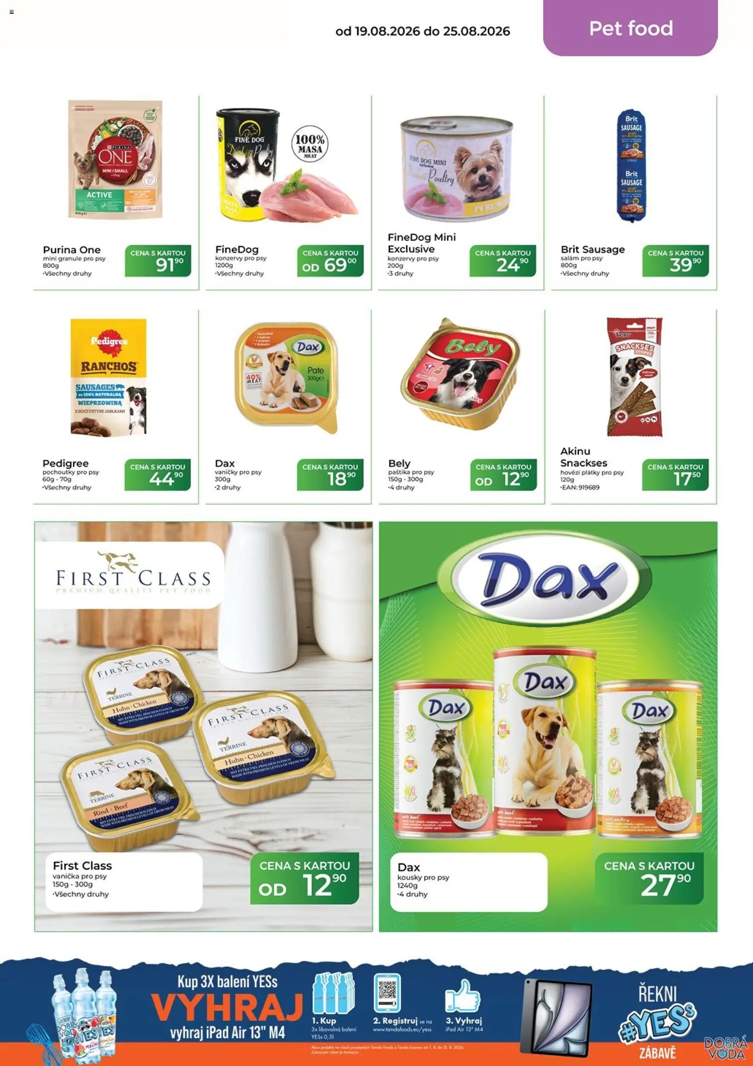 Tamda Foods leták od 19.08.2026 | Strana: 47 | Produkty: Granule pro psy, Purina, Hovězí plátky, Paštika