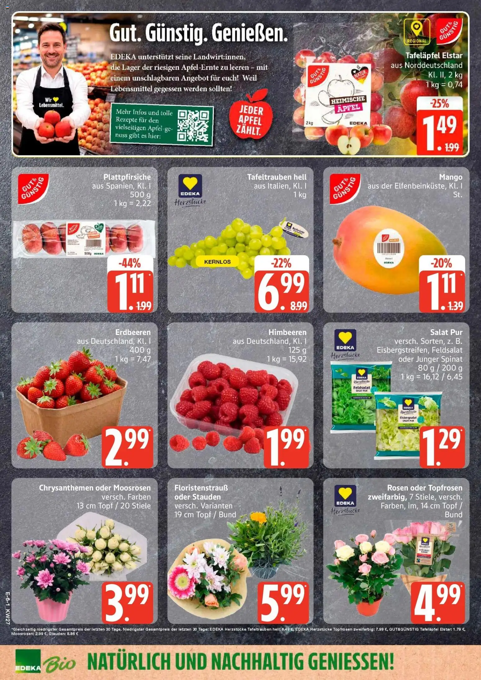 Edeka - EDEKA: Wochenangebote – gültig ab 28.06.2026 | Seite: 6 | Produkte: Eisbergsalat, Mango, Erdbeeren, Salat