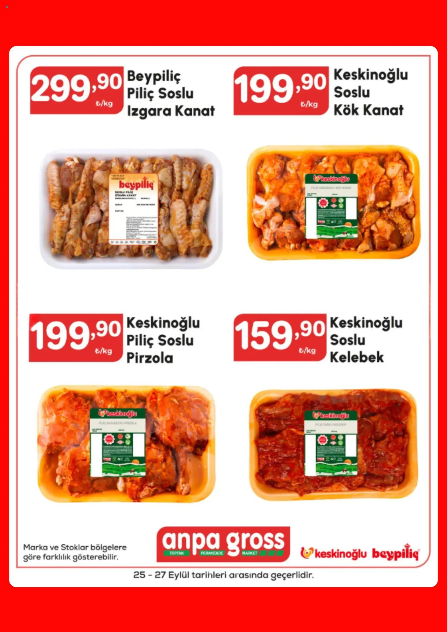 Anpa Gross Katalog - 25 Eylül 2026 tarihinden itibaren geçerlidir | Sayfa: 8 | Ürünler: Piliç, Pirzola, Izgara