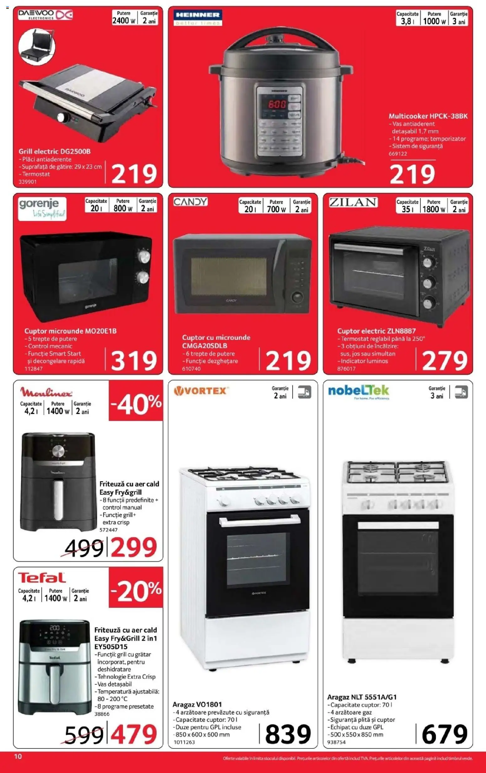 Noul catalog Selgros – valabil de la 16.10.2026 | Pagină: 10 | Produse: Friteuza cu aer cald, Cuptor, Plită, Grătar