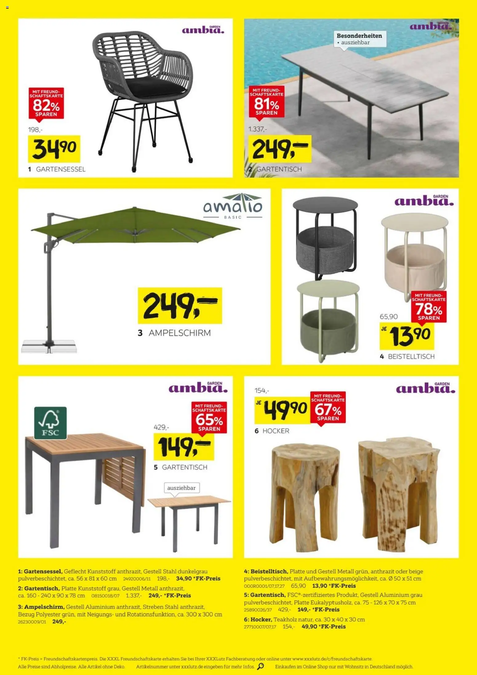XXXLutz Gartenmöbelabverkauf – gültig ab 12.09.2026 | Seite: 12 | Produkte: Hocker, Beistelltisch