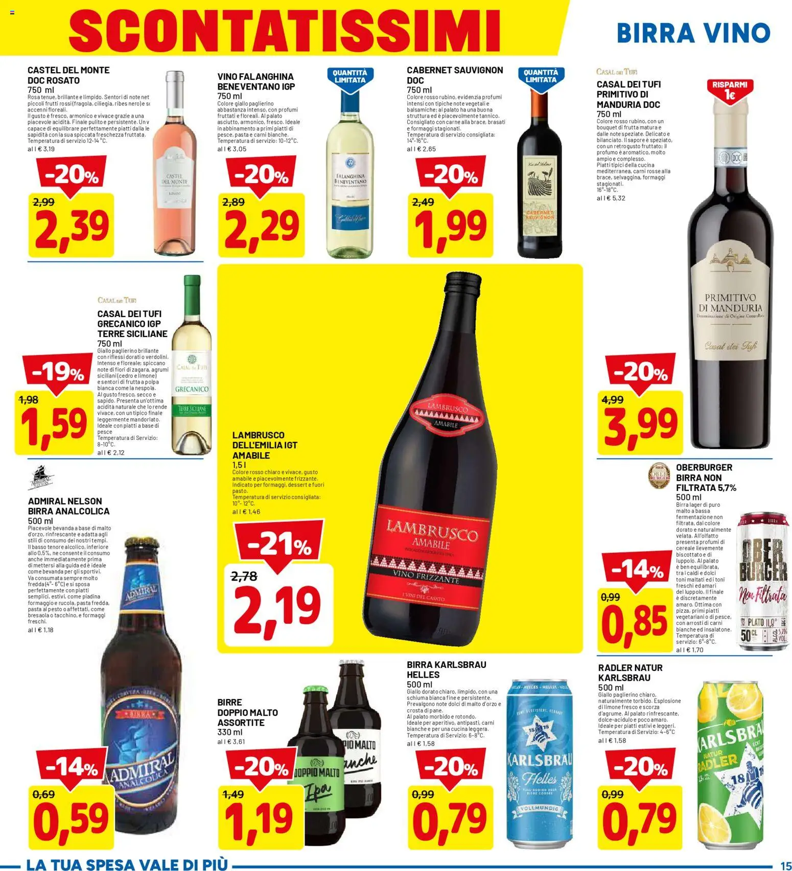 Volantino D Più del 09.04.2026 | Pagina: 15 | Prodotti: Bresaola, Frutta, Agrumi, Pesto