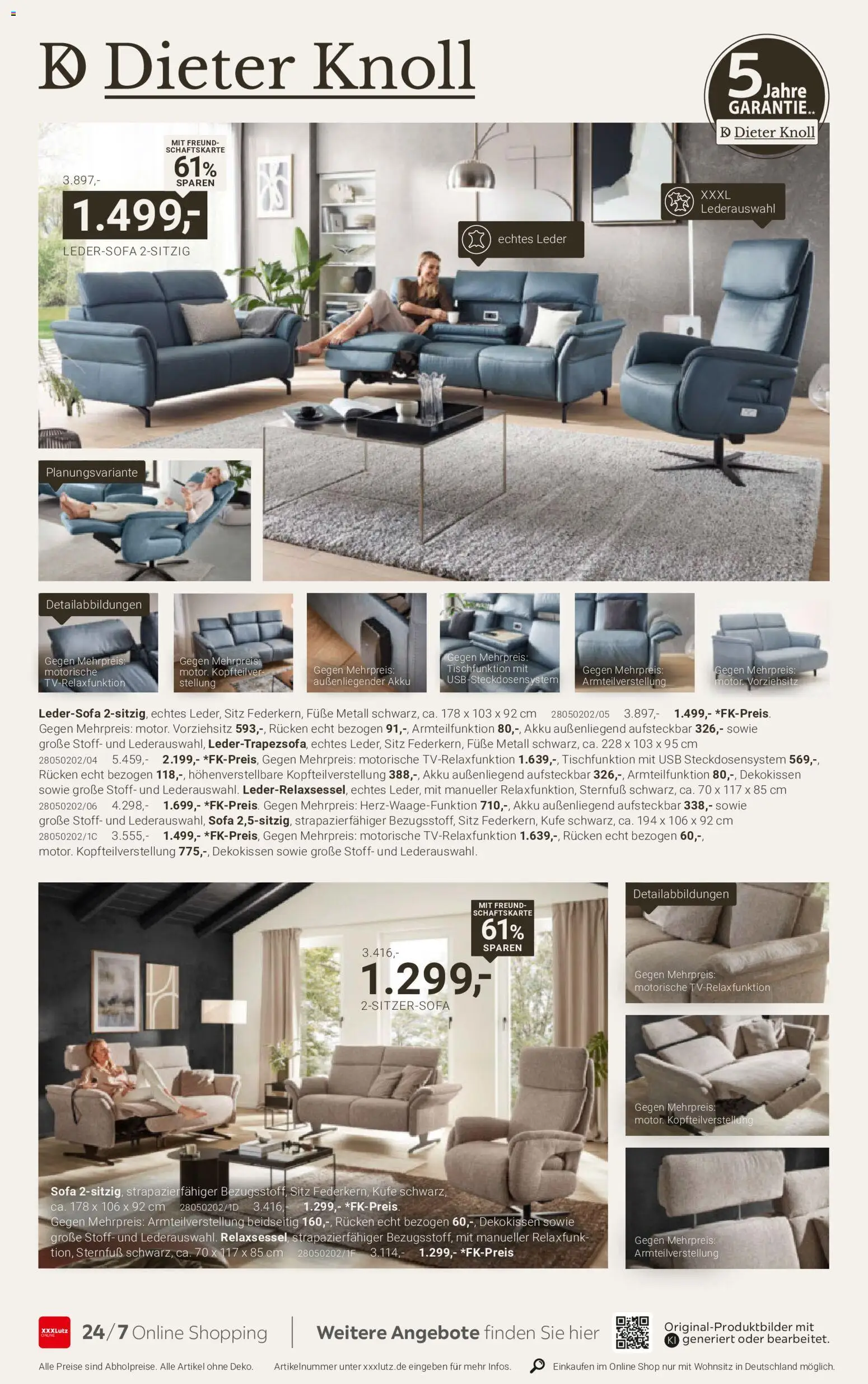 XXXLutz Dieter Knoll Spezial – gültig ab 17.10.2026 | Seite: 4 | Produkte: Schlafsofa, Bett