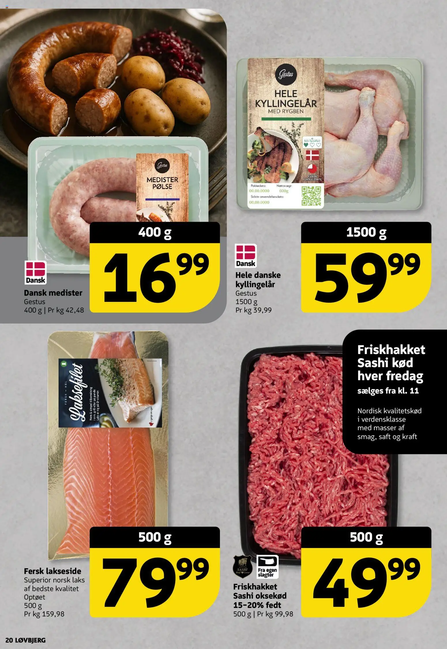 Løvbjerg tilbudsavis – gyldig fra 25/09/2026 | Side: 20 | Produkter: Oksekød, Ovn, Grill, Laks