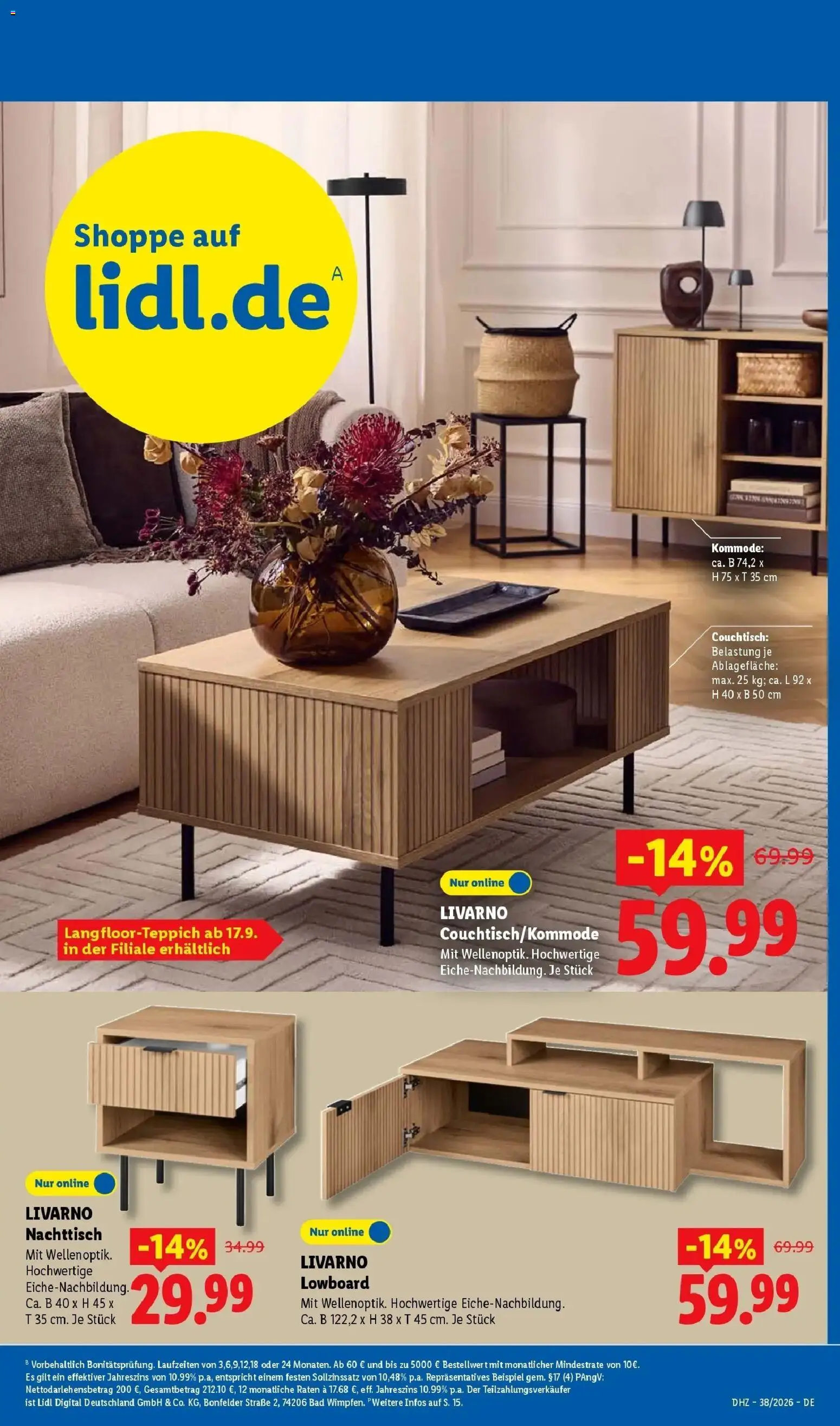 Lidl Prospekt Hagen (ab 14.09.2026) zum Blättern » Angebote | Seite: 15 | Produkte: Lowboard, Kommode, Nachttisch, Bad