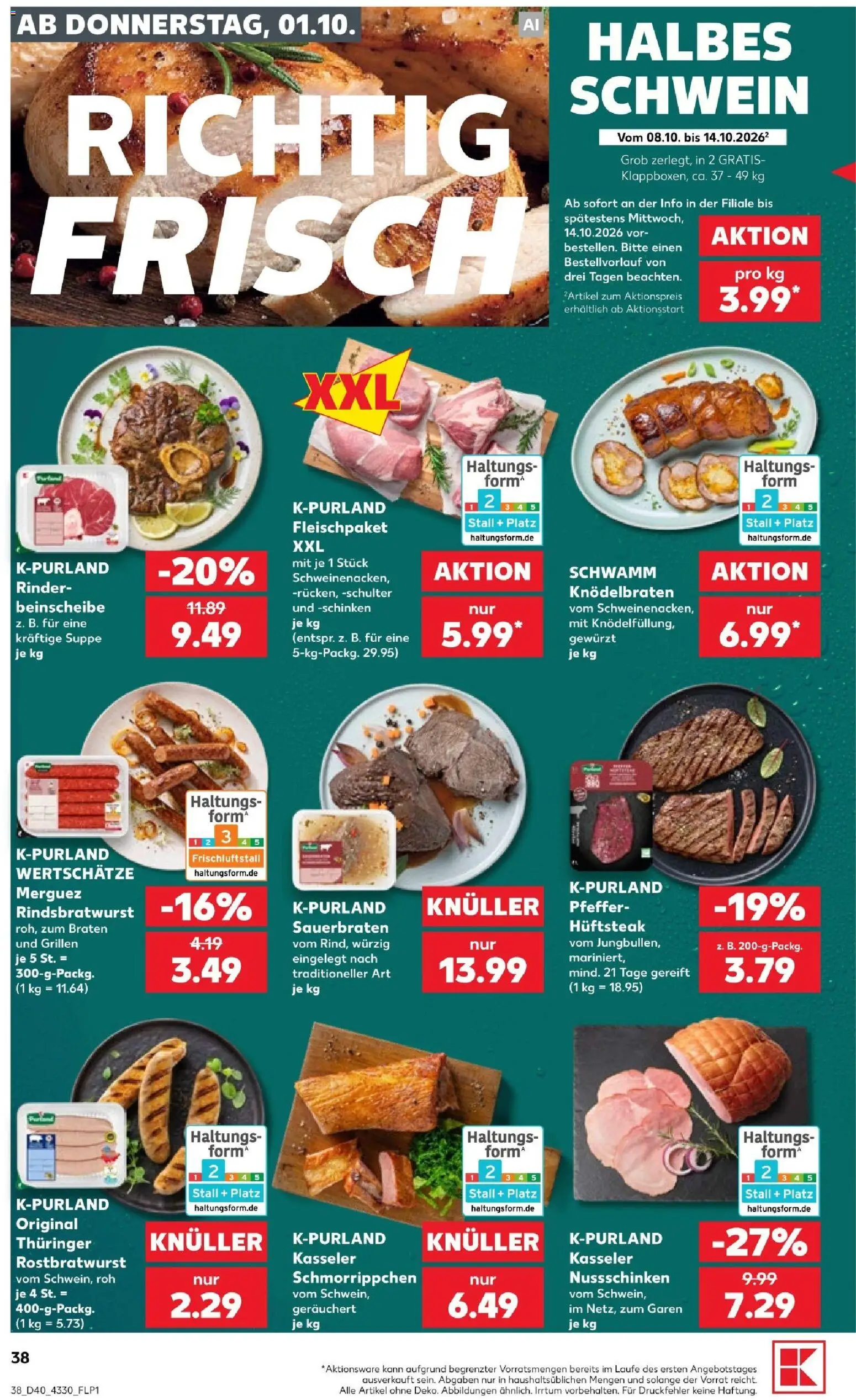 Kaufland Prospekt Frankfurt (Oder) – gültig ab 01.10.2026 | Seite: 42 | Produkte: Pfeffer, Schulter, Schinken