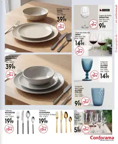 Pré-visualização Conforama folheto válido de 16.04.2026 | Página: 121 | Produtos: Copos, Talheres, Vinho