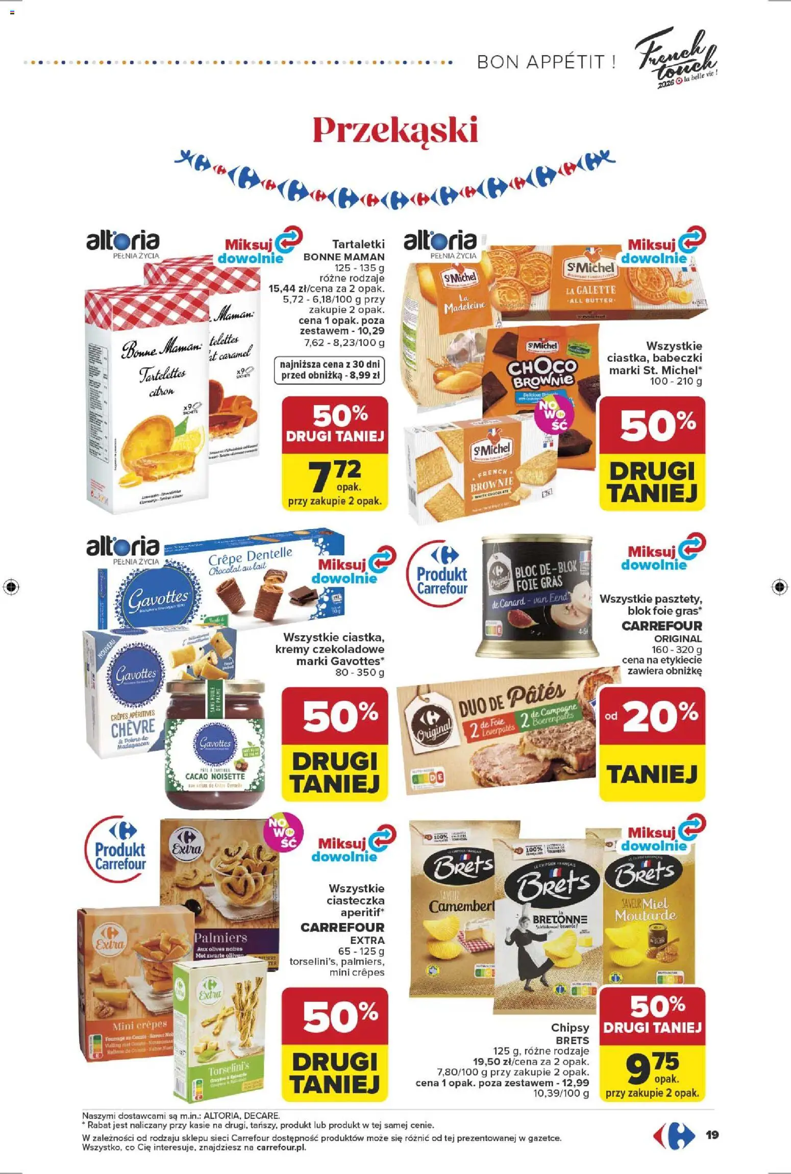 Carrefour gazetka od 13.04.2026 | Strona: 21 | Produkty: Chipsy, Babeczki, Brownie, Ciasteczka