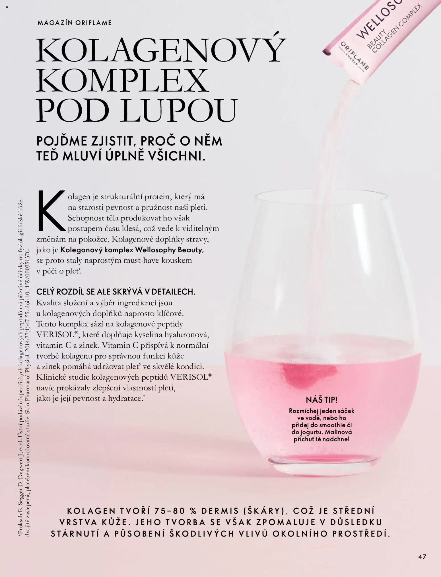 Oriflame katalog Novage+ Proceuticals od 30.09.2026 | Strana: 47 | Produkty: Vitamin c, Kolagen, Smoothie, Sáček