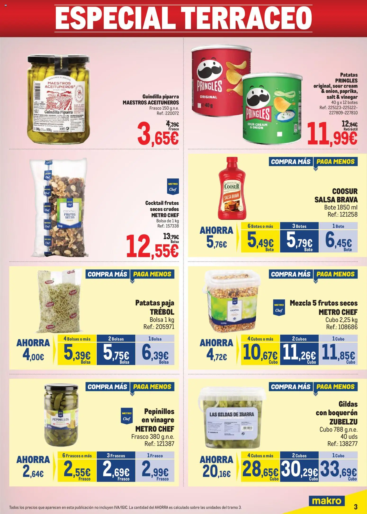 Makro Precios Centro │ válido desde el 17/08/2026 | Página: 3 | Productos: Guindilla, Bolsa, Patatas, Vinagre