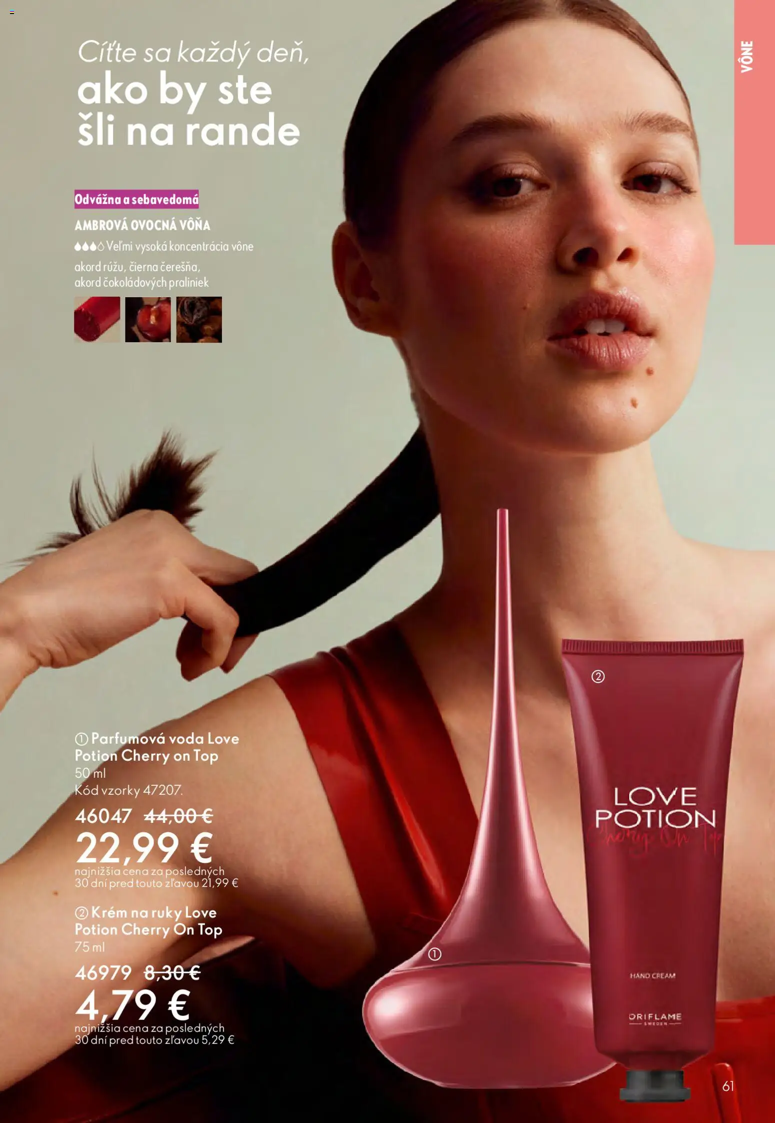 Nové Oriflame akcie – leták je platný od 25.03.2026 | Strana: 61 | Produkty: Krém na ruky, Krém, Voda