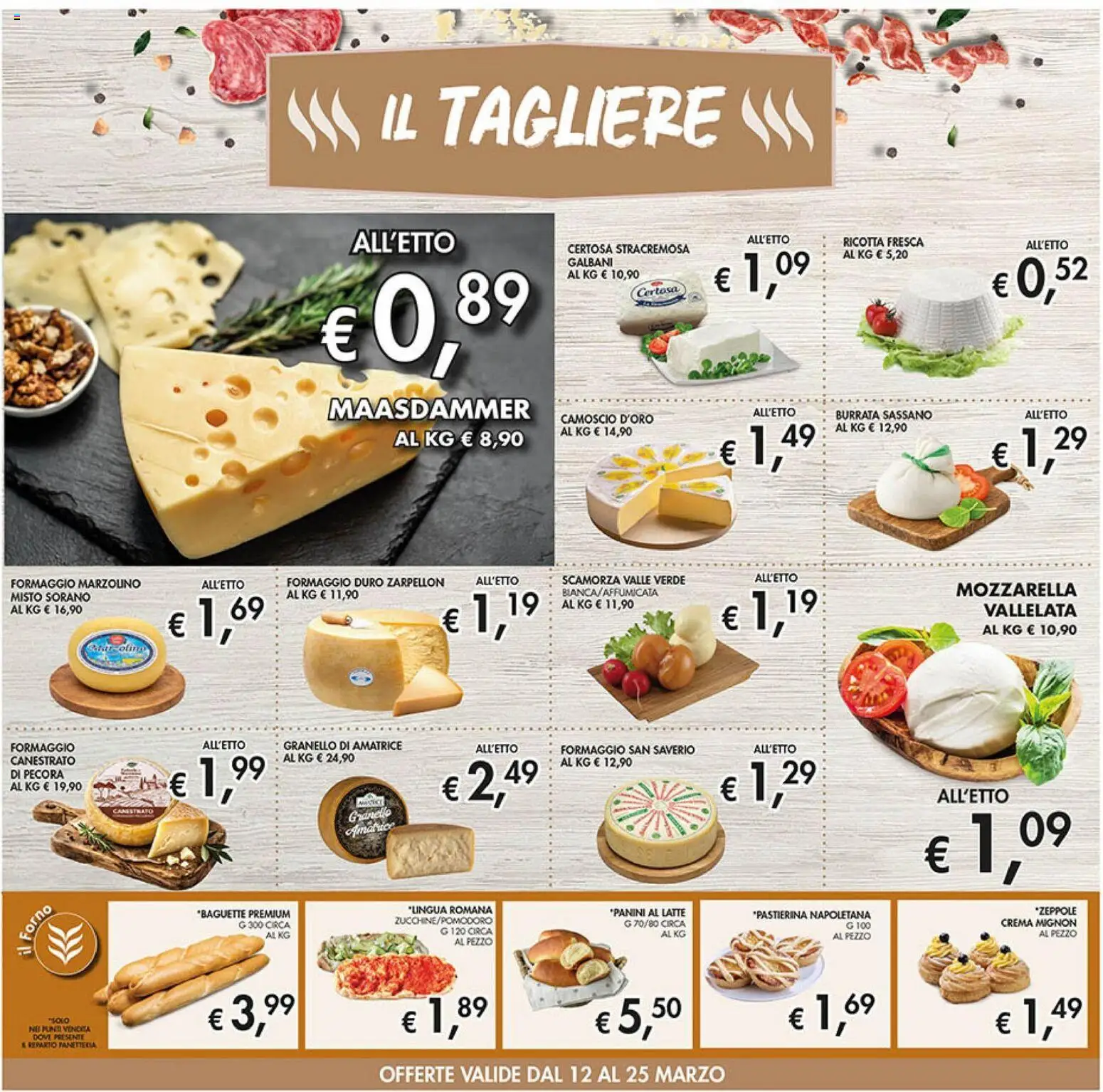 Volantino Coal del 12.03.2026 | Pagina: 6 | Prodotti: Mozzarella, Formaggio, Tagliere, Forno