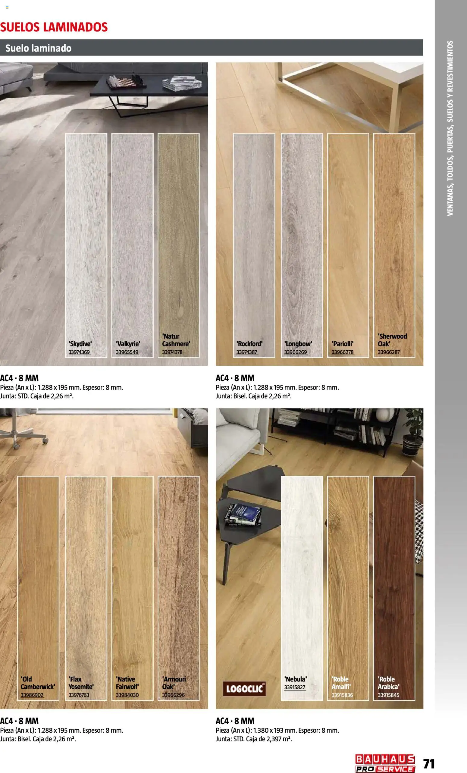 Bauhaus ProService │ válido desde el 11/05/2026 | Página: 71 | Productos: Suelo laminado, Caja