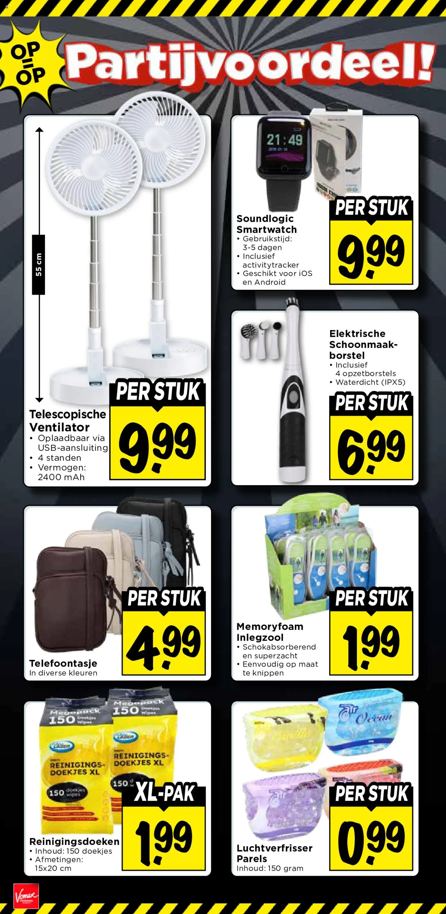 {H1} | Pagina: 32 | Producten: Ostyalap, Ventilator, Smartwatch, Borstel