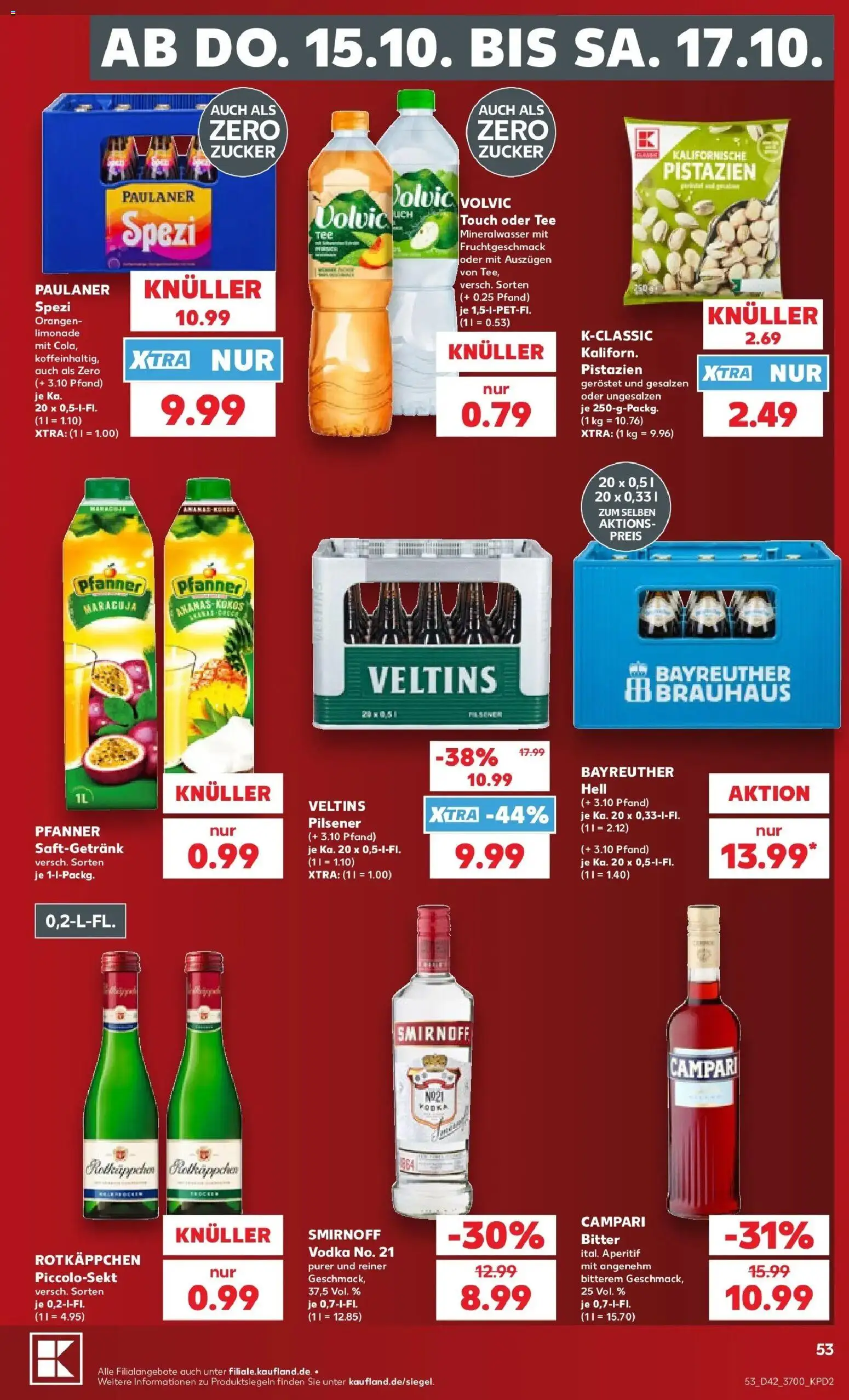 Prospekt Kaufland ab 12.10.2026 » Angebote Online zum Blättern | Seite: 57 | Produkte: Limonade, Volvic touch, Rotkäppchen, Vodka