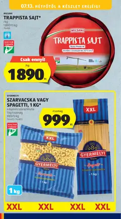 TRAPPISTA SAJT*, Félzsíros, félkemény sajt - amely érvényes a következő dátumtól: 2026.07.09. | Oldal: 24