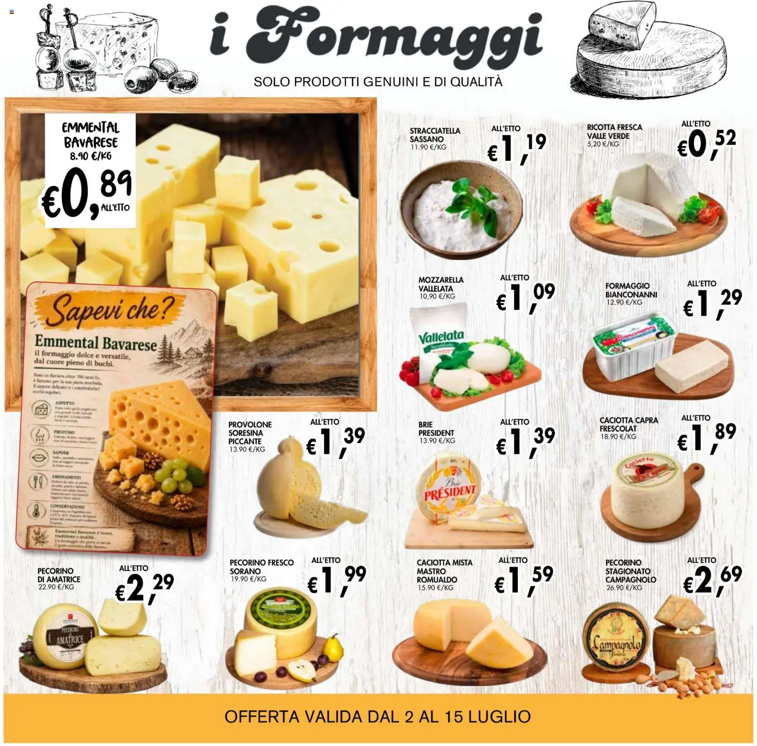 Volantino Coal del 02/07/2026 | Pagina: 6 | Prodotti: Provolone, Sapone, Pecorino, Stracciatella