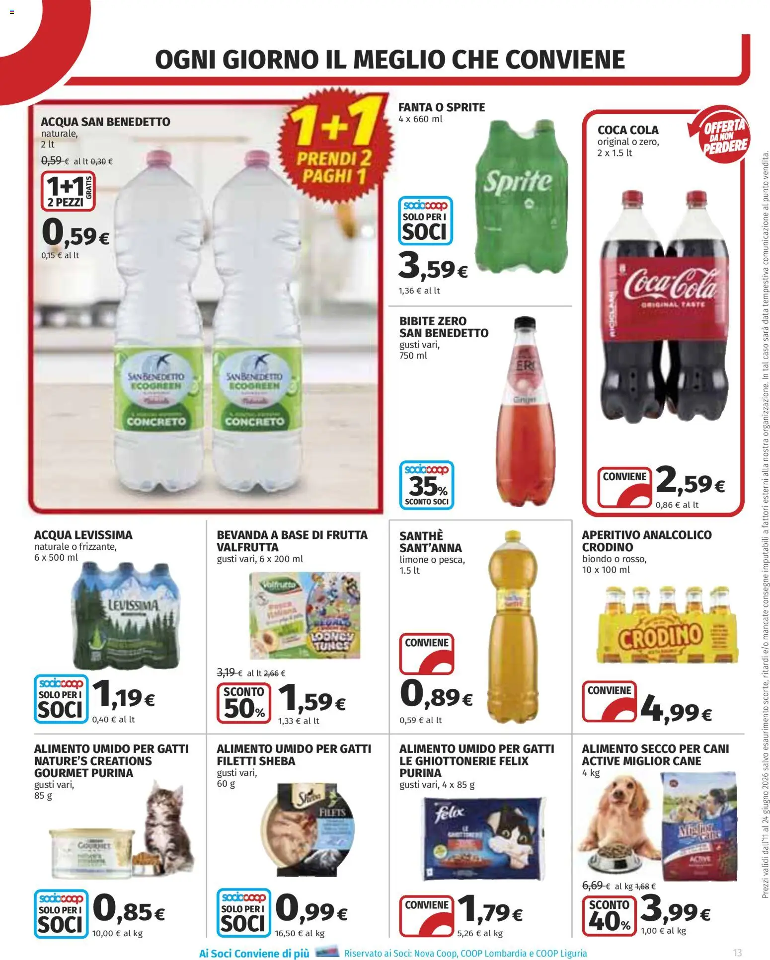 Volantino COOP del 11.06.2026 | Pagina: 13 | Prodotti: Frutta, Limone, Coca Cola, Aperitivo