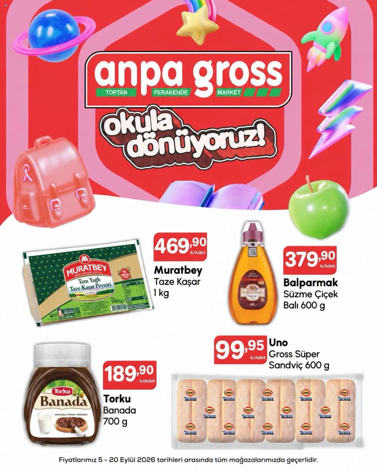 Anpa Gross - Okula dönüş - 05 Eylül 2026 tarihinden itibaren geçerlidir | Sayfa: 1