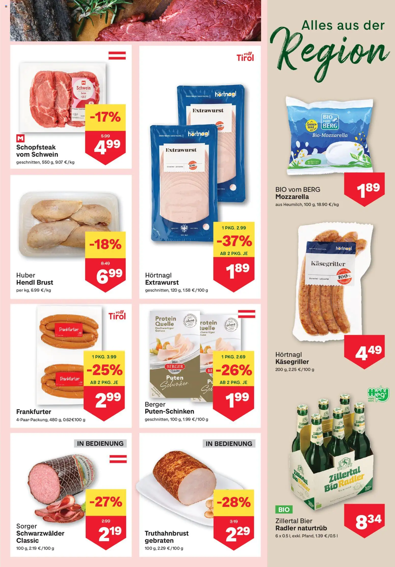 MPREIS Flugblatt gültig ab 10.09.2026 | Seite: 3 | Produkte: Radler, Schinken, Bier