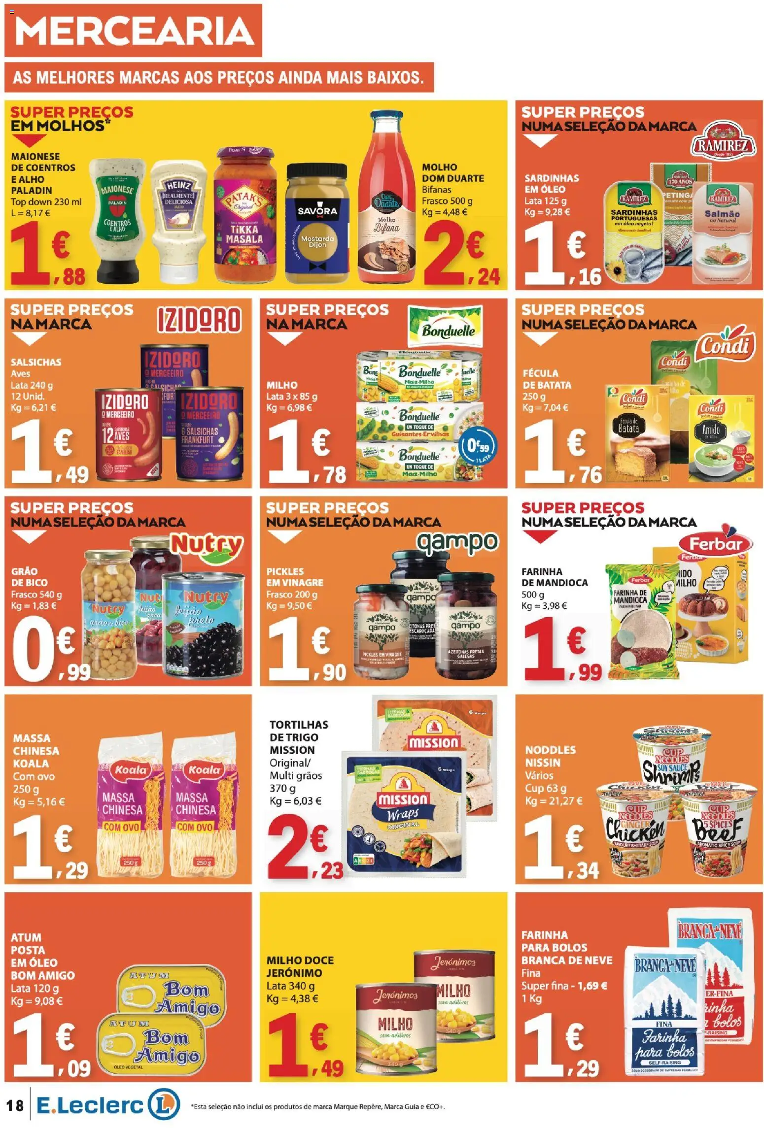 E.Leclerc folheto │ válido de 16.04.2026 | Página: 18 | Produtos: Vinagre, Boné, Atum, Sardinhas