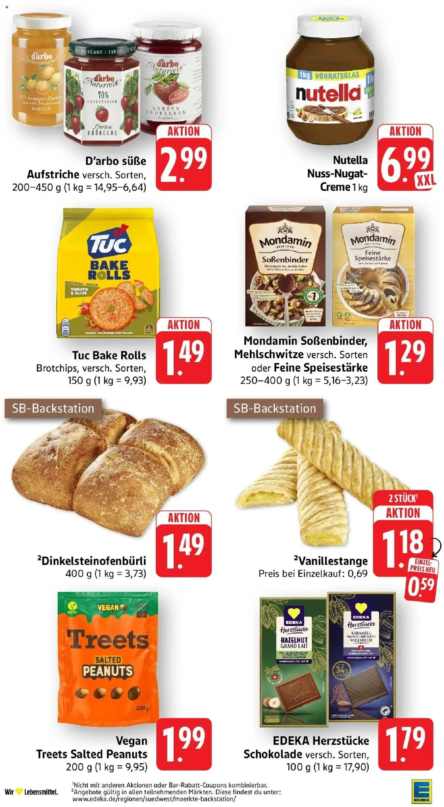 Edeka Prospekt Vaihingen-Kleinglattbach (ab 19.10.2026) » Angebote Online | Seite: 31 | Produkte: Schokolade, Nutella, Zucker, Erdbeeren