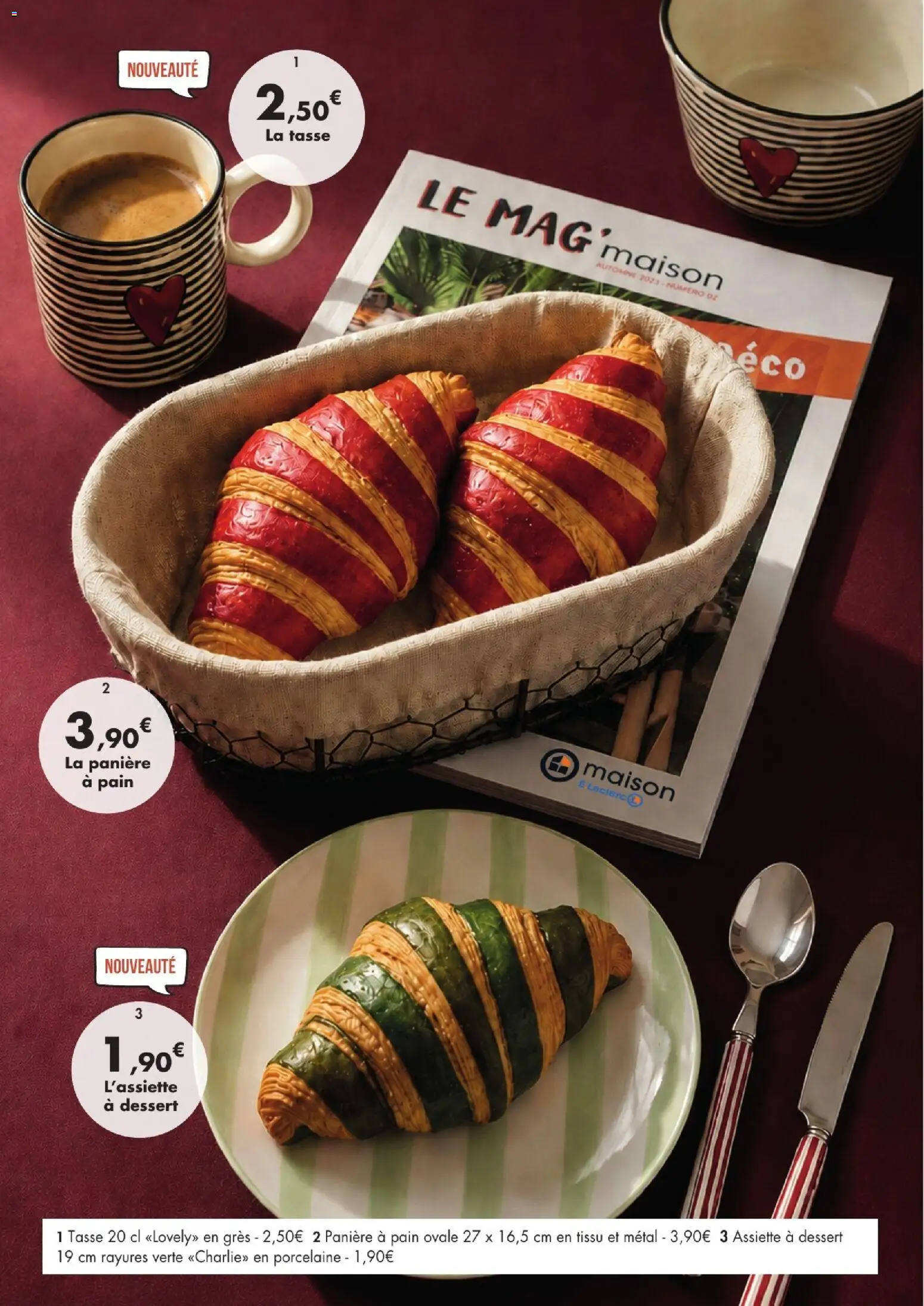 {H1} | Page: 16 | Produits: Dessert, Porcelaine, Pain, Assiette