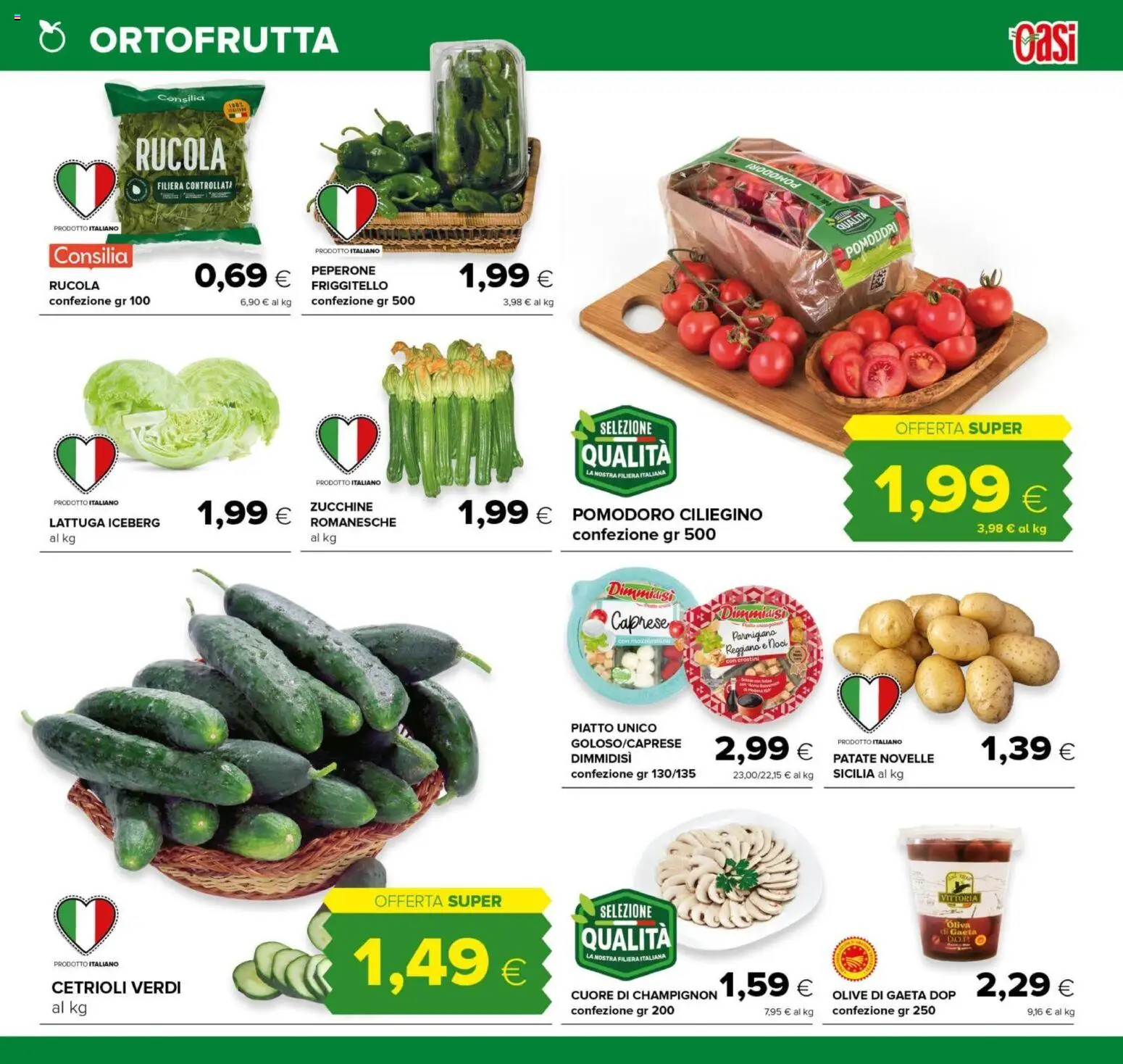 Volantino Oasi del 20.05.2026 | Pagina: 9 | Prodotti: Rucola, Cetrioli, Pomodoro, Noci